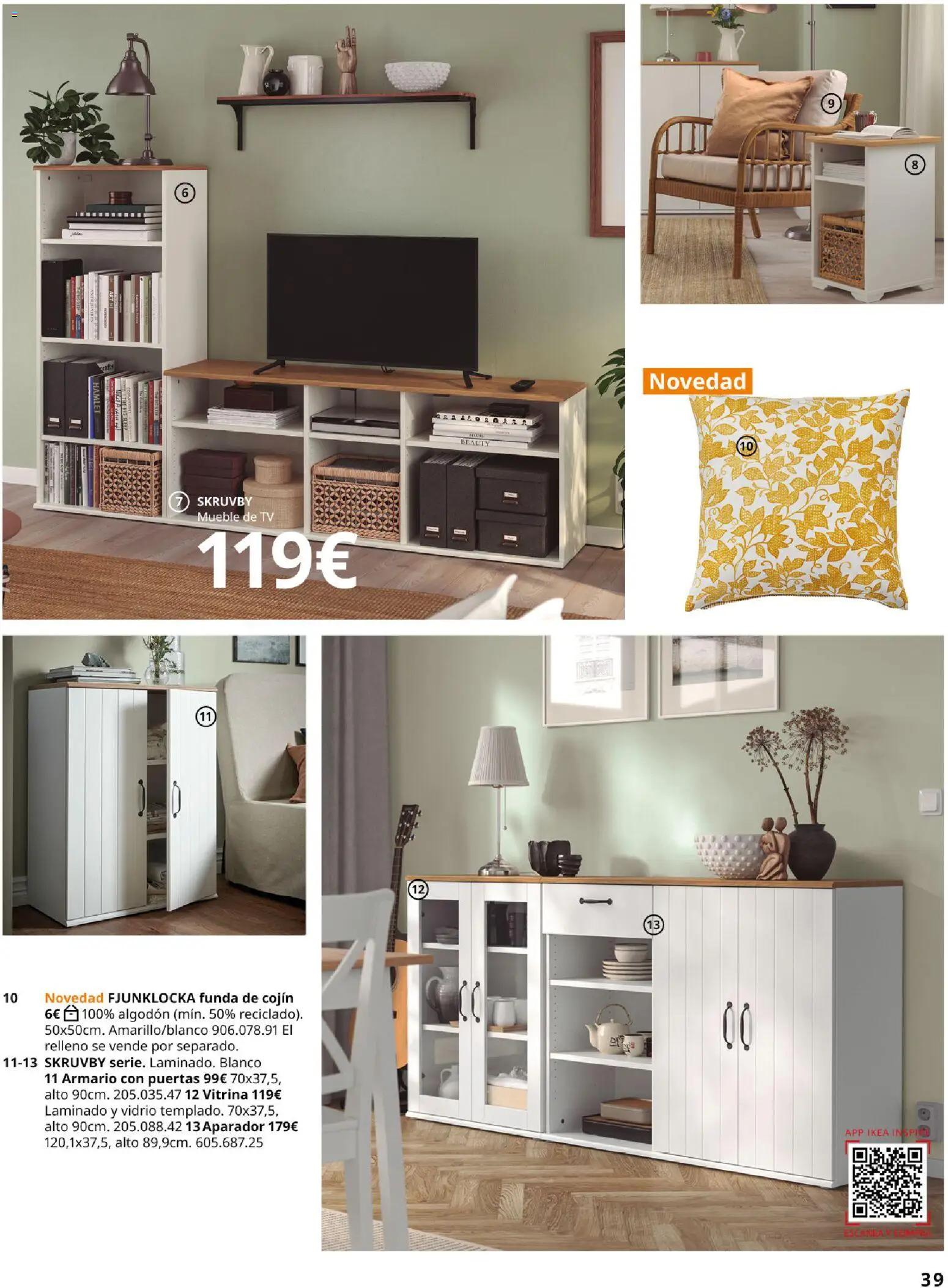 IKEA - Salones │ válido desde el 04/02/2026 | Página: 39 | Productos: Funda, Algodón, Funda de cojín, Cojín