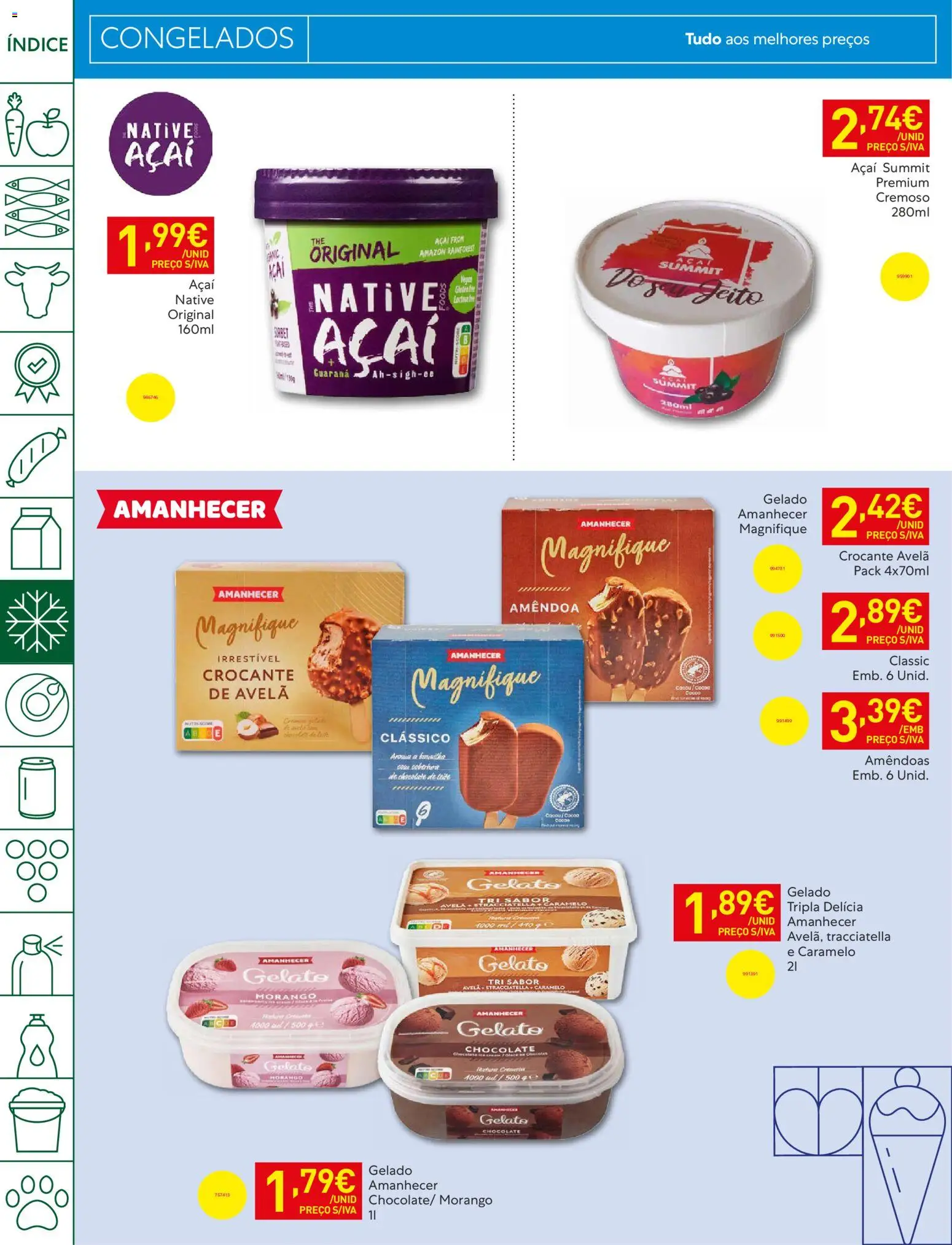 Recheio Folheto Madeira │ válido de 19.05.2026 | Página: 22 | Produtos: Amêndoas, Açai, Gelado, Chocolate