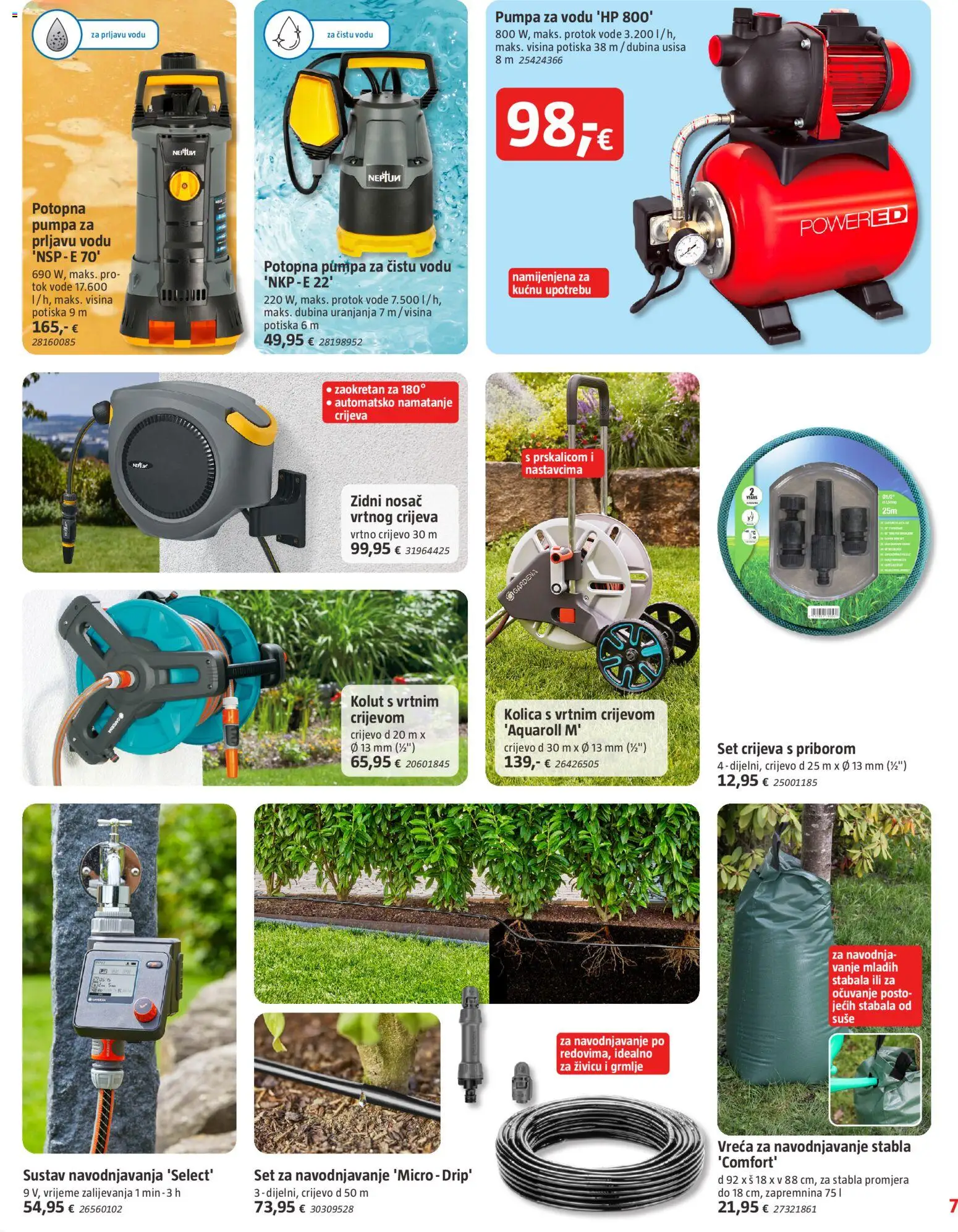 Bauhaus katalog | vrijedi od 17.06.2026 | Stranica: 7 | Proizvodi: Kolica, Potopna pumpa, Vrtno crijevo