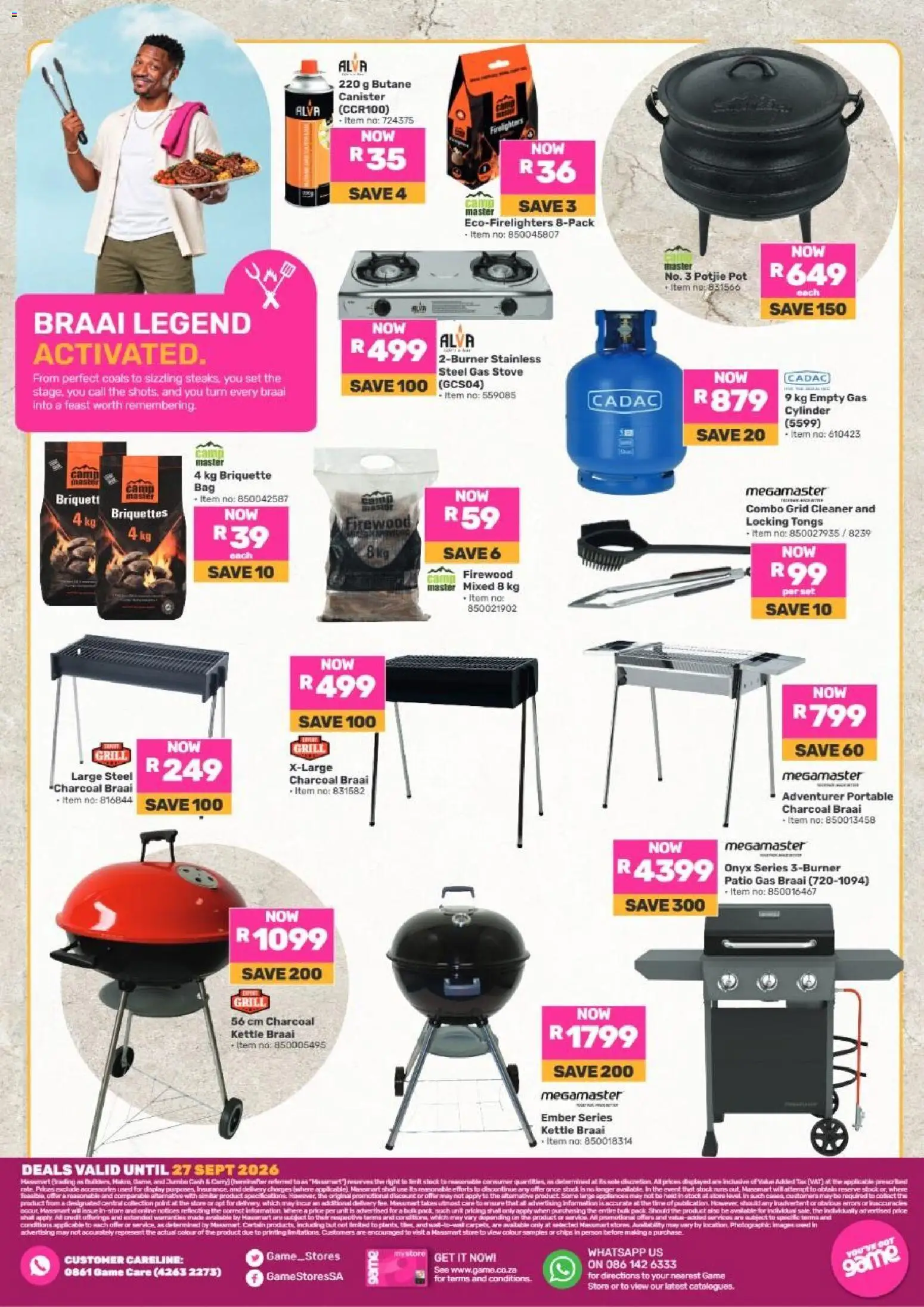 New Game catalogue – valid from 25/08/2026 | Page: 14 | Products: Stove, Grill, Kettle, Gas stove
