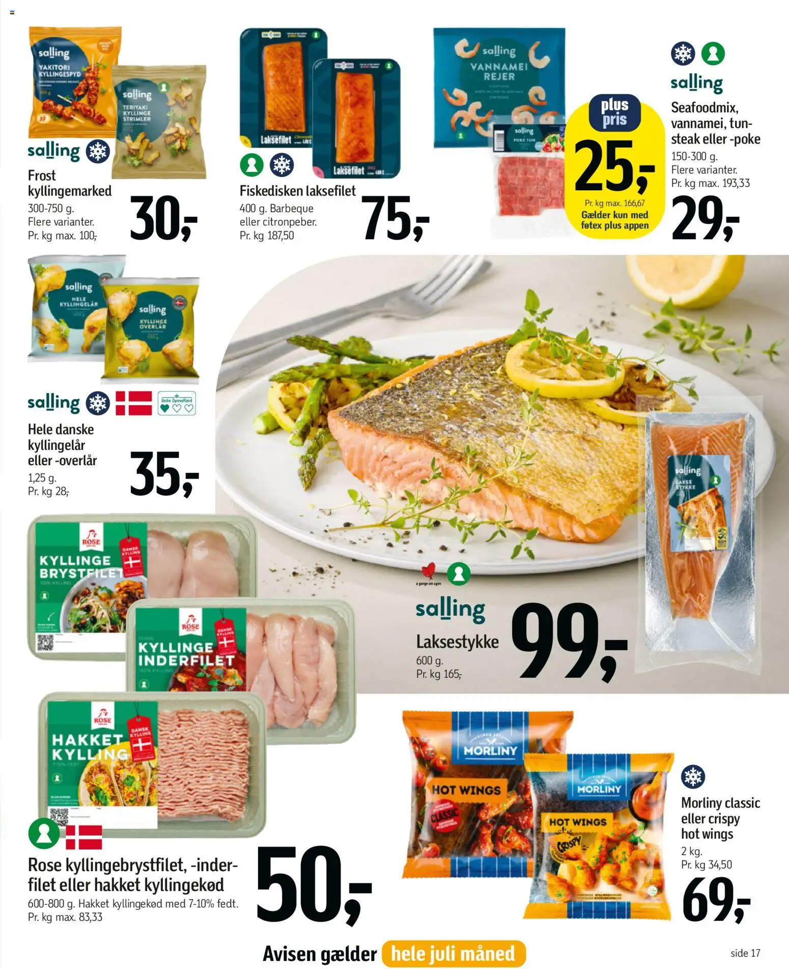 Føtex tilbudsavis – gyldig fra 26/06/2026 | Side: 29 | Produkter: Kyllingekød, Tun, Rejer