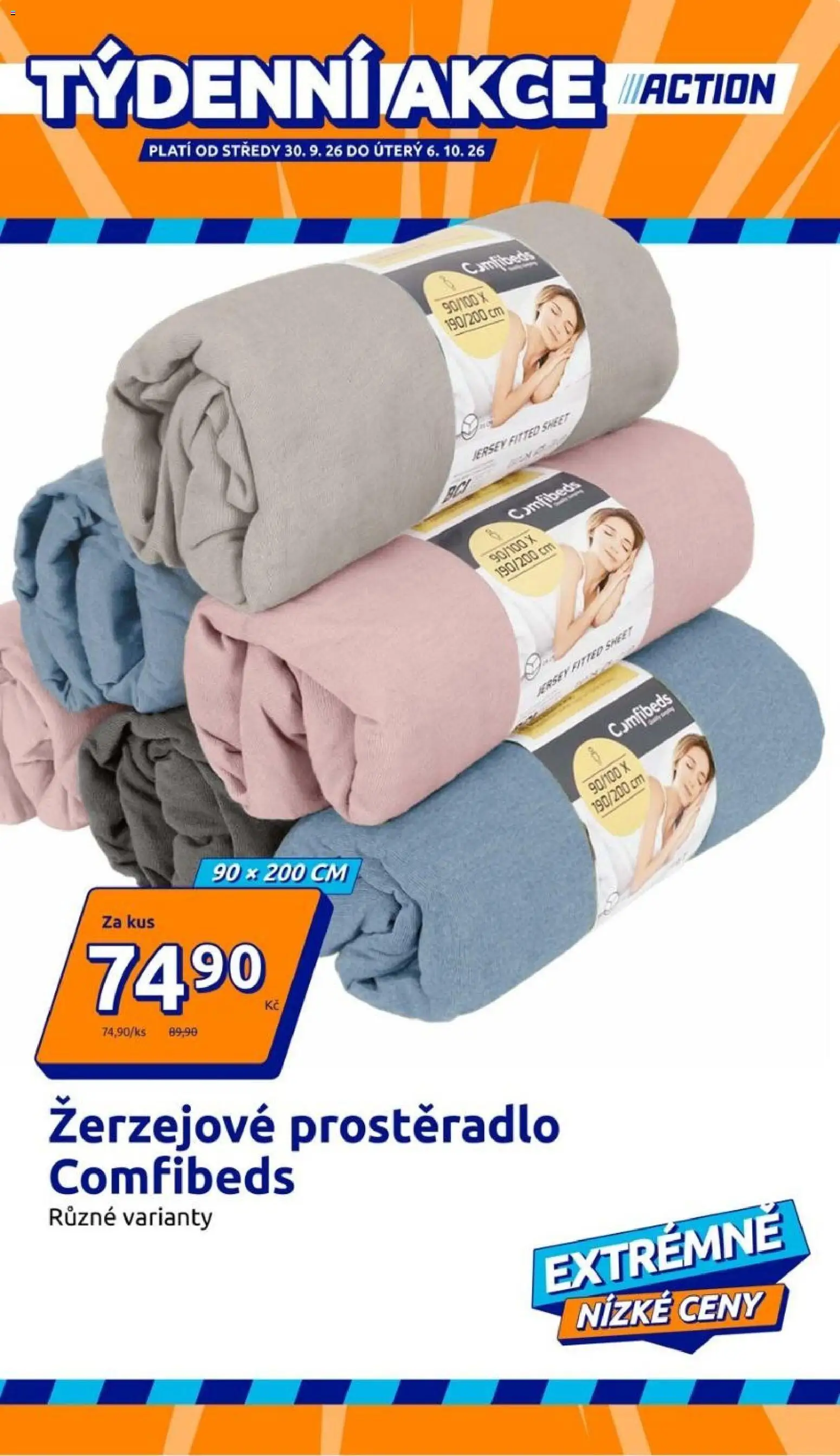 Action leták od 30.09.2026 | Strana: 1 | Produkty: Prostěradlo