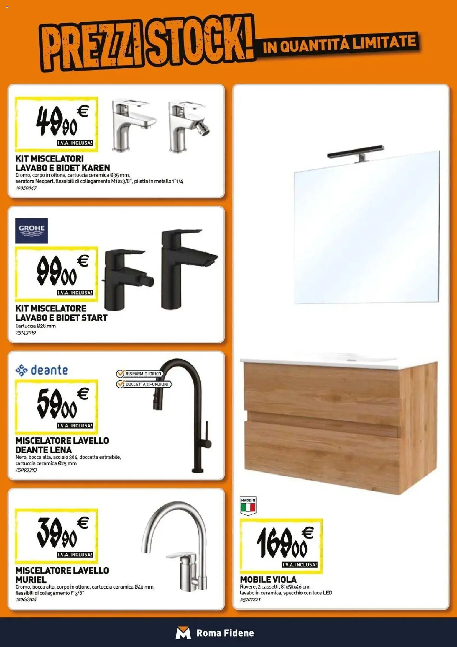 Nuovo TECNOMAT catalogo Roma dal 27/08/2026 > offerte anteprima 🛍️ | Pagina: 5 | Prodotti: Lavello, Miscelatore, Specchio, Luce LED