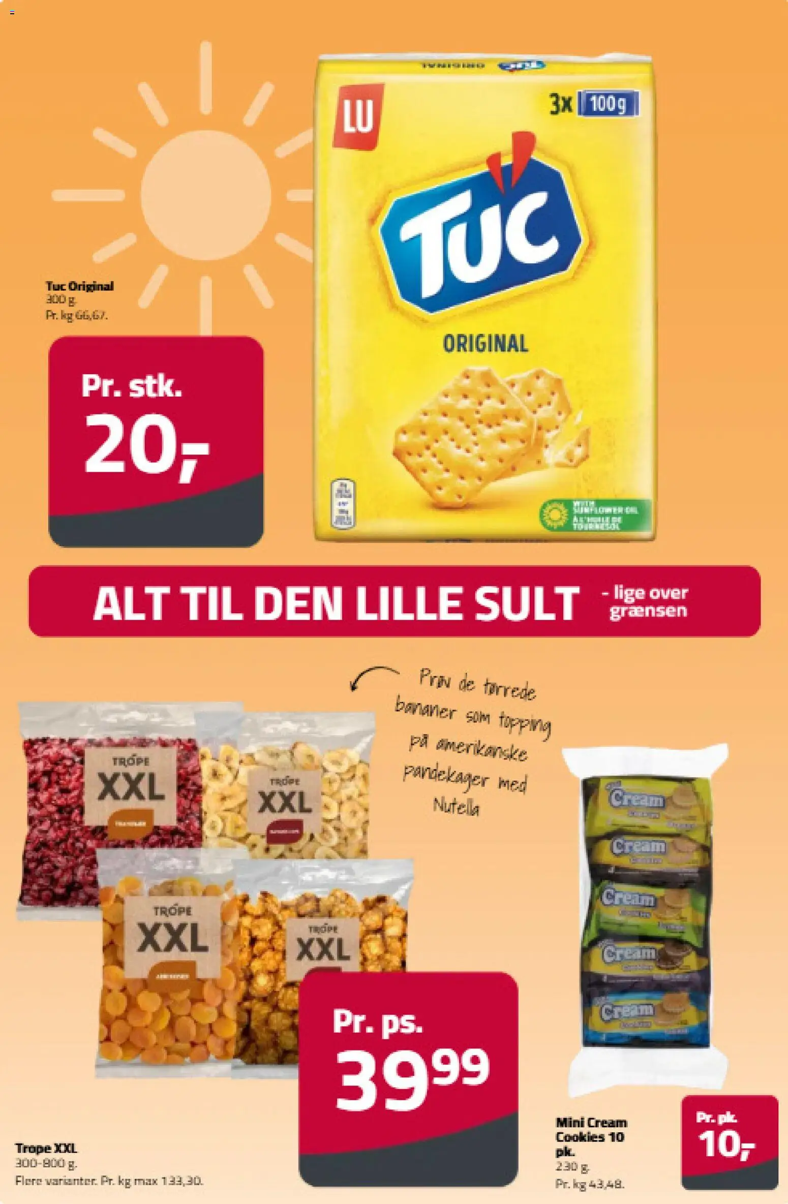 Fleggaard tilbudsavis – gyldig fra 05/08/2026 | Side: 20 | Produkter: Bananer, Cookies, Nutella, Søm
