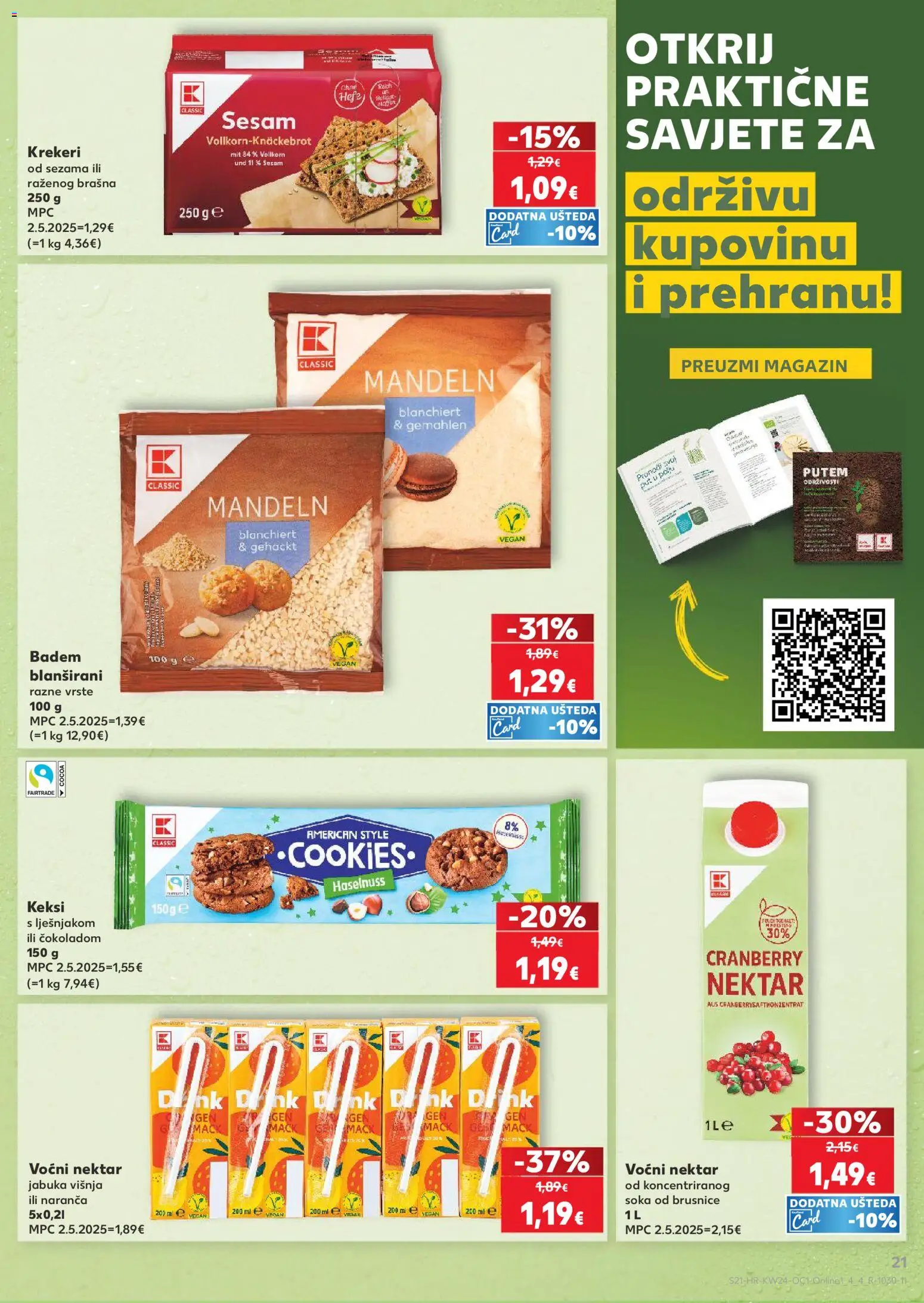 Kaufland katalog | vrijedi od 10.06.2026 | Stranica: 21 | Proizvodi: Keksi, Badem, Krekeri, Jabuka