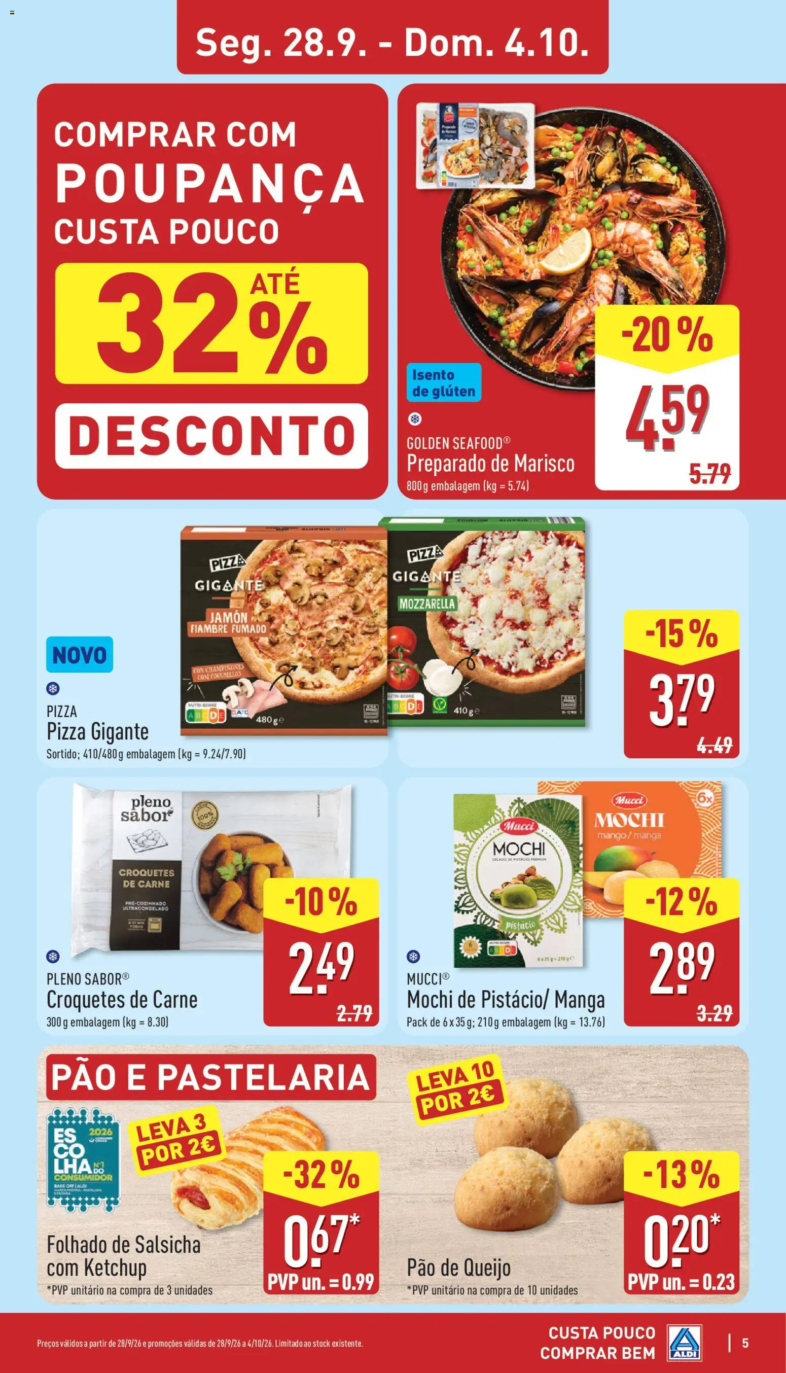 Aldi folheto │ válido de 28/09/2026 | Página: 5 | Produtos: Fiambre, Queijo, Pão, Ketchup