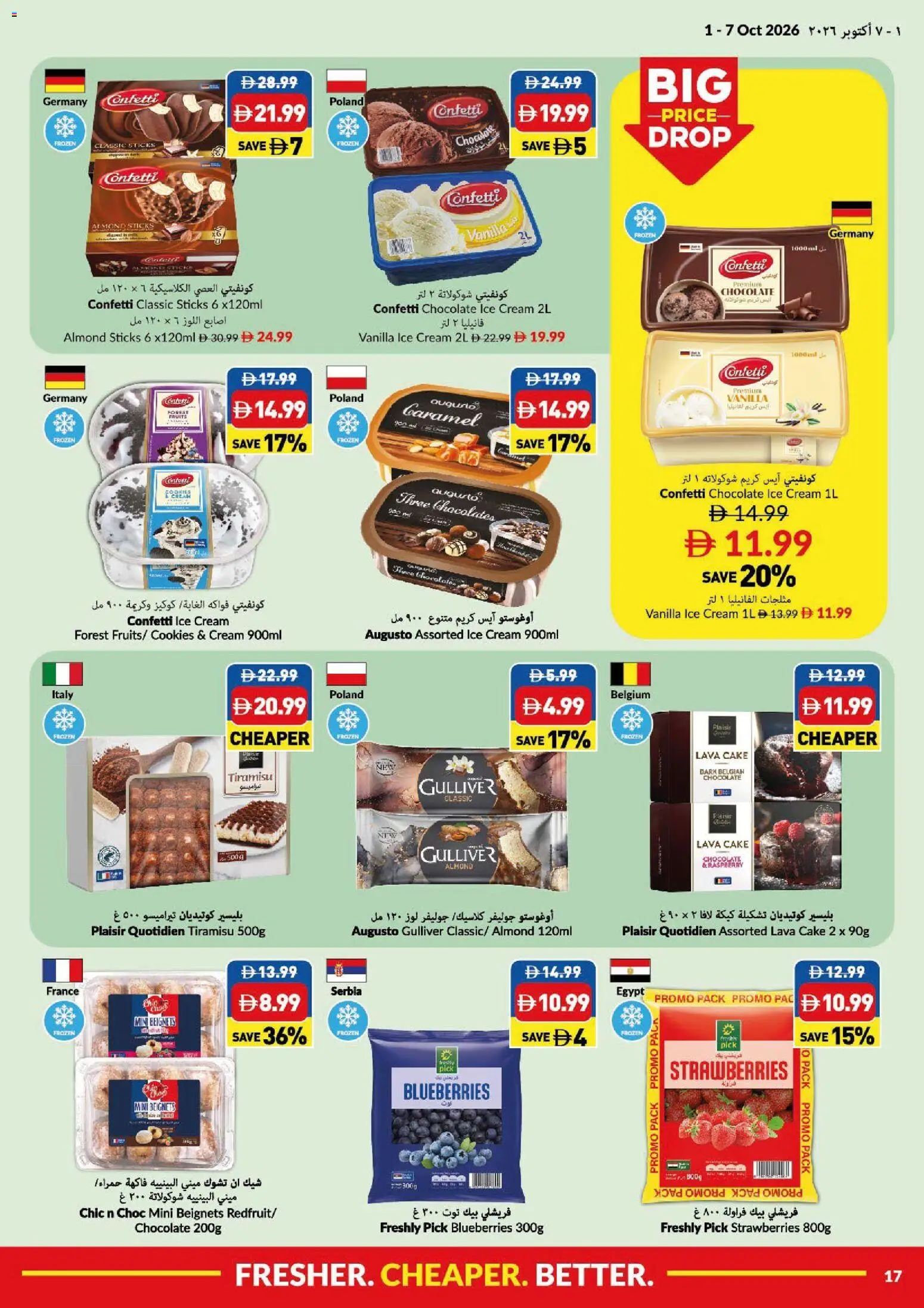 {H1} | Page: 17 | Products: Blueberries, Strawberries, Cookies, Caramel