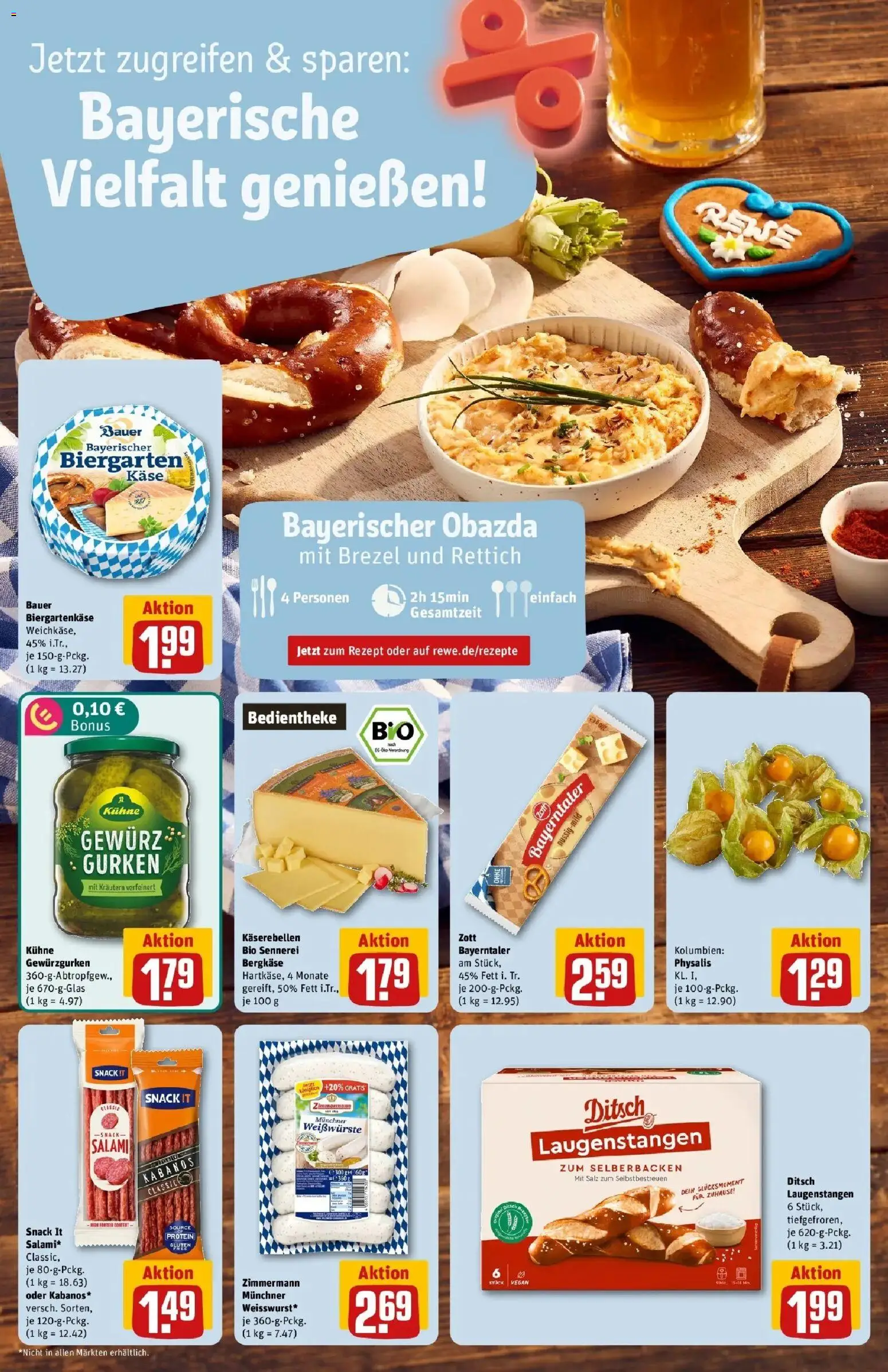 REWE Prospekt ab 14.09.2026 zum Blättern » Angebote | Seite: 12 | Produkte: Käse, Salz, Salami, Gurken
