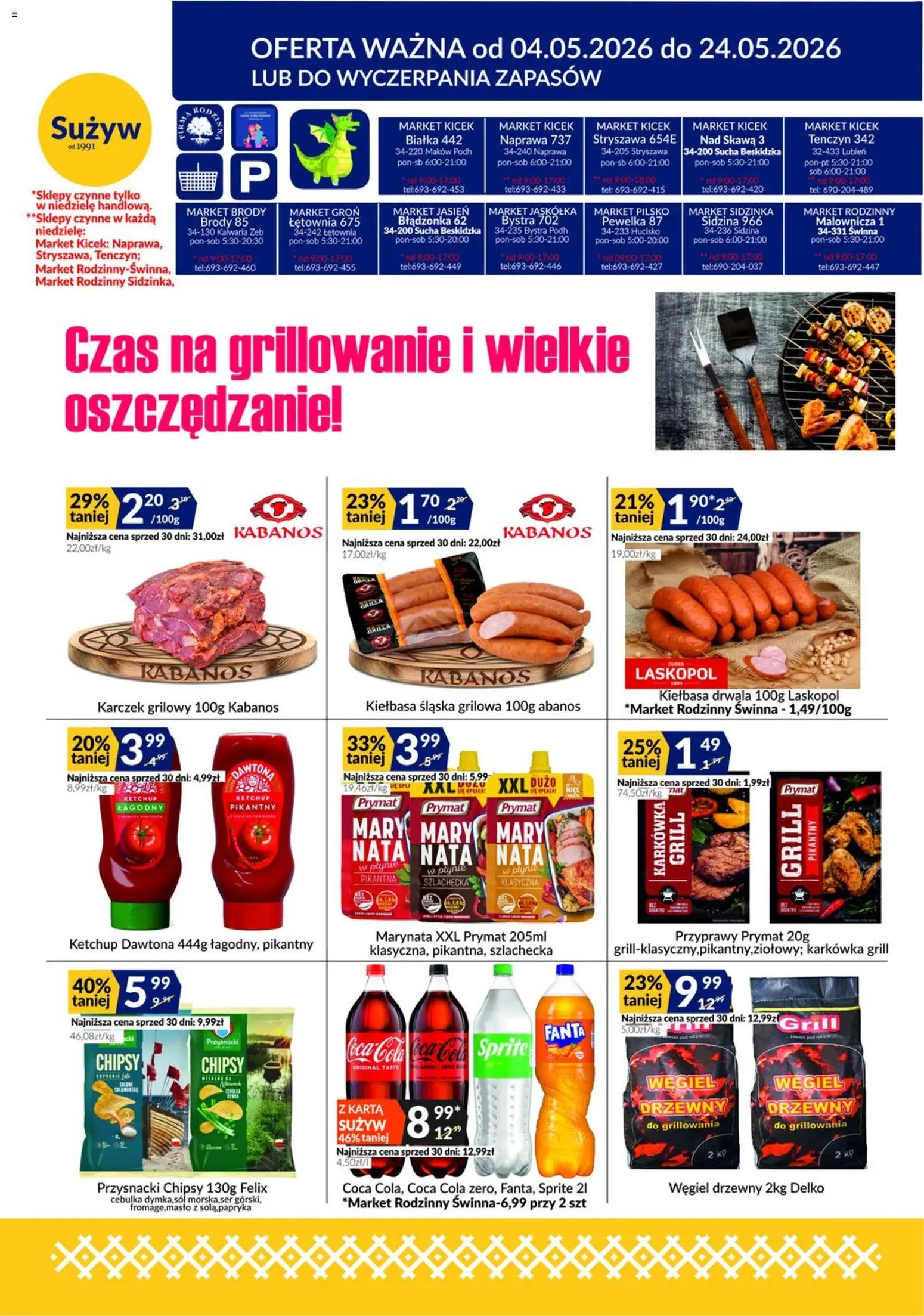 Sużyw gazetka od 04.05.2026 | Strona: 2 | Produkty: Papier toaletowy, Domestos, Tabletki do zmywarki, Heineken