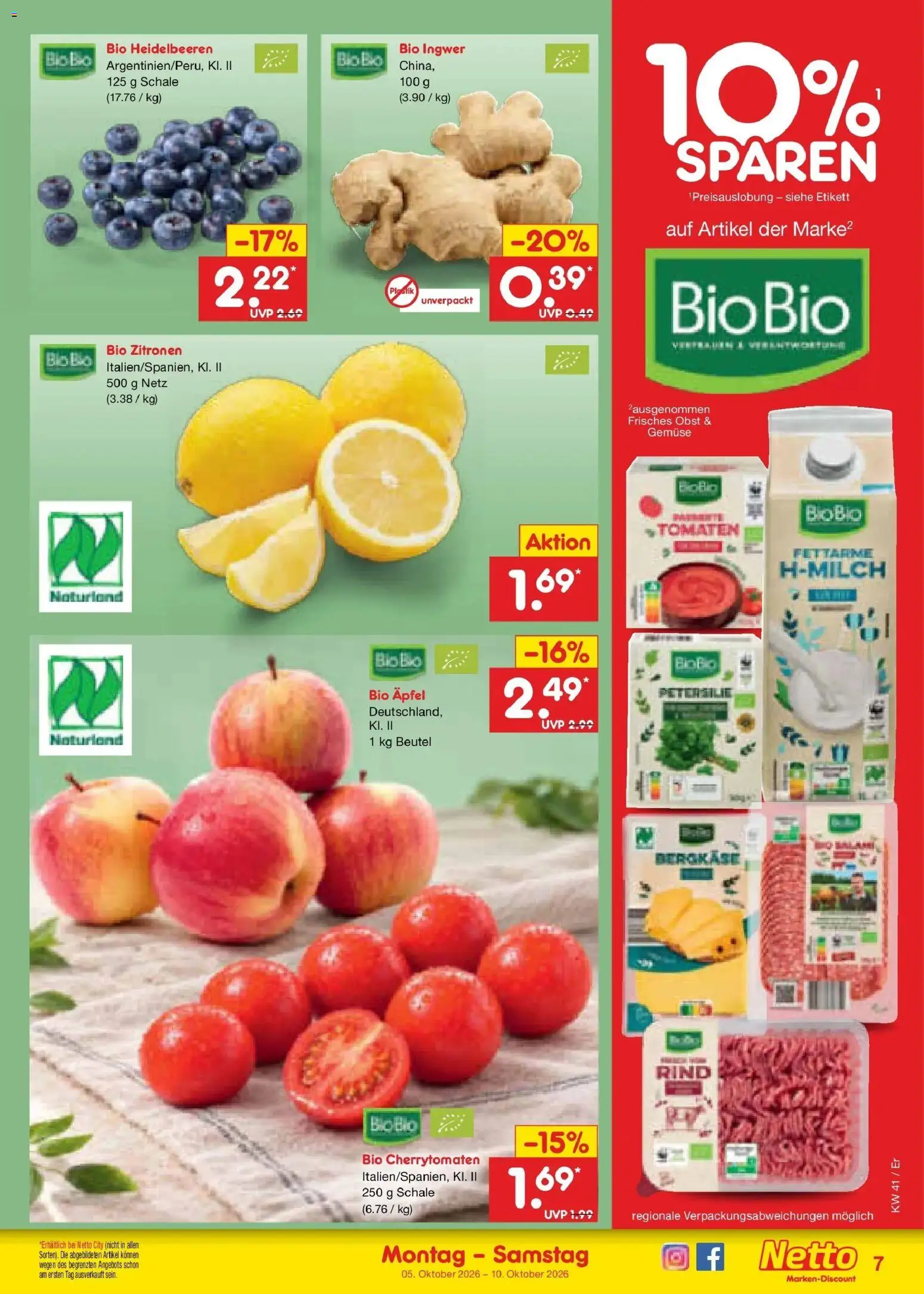 Netto Marken-Discount Prospekt Naumburg – gültig ab 05.10.2026 | Seite: 7 | Produkte: Äpfel, Gemüse, Petersilie, Zitronen