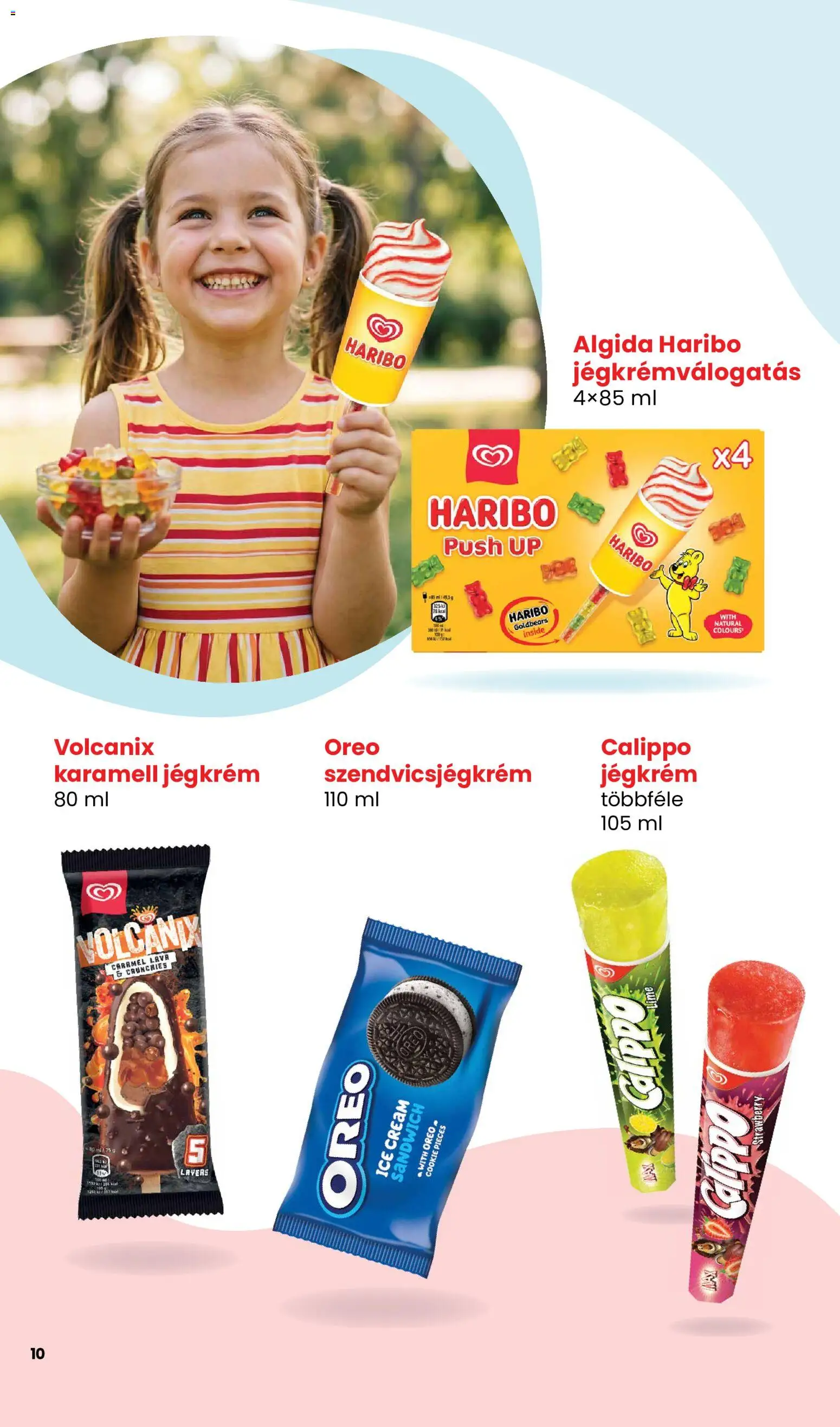Spar akciós ujság - amely érvényes a következő dátumtól: 2026.05.14. | Oldal: 10 | Termékek: Haribo, Lime, Oreo, Jégkrém