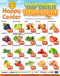 16 Eylül 2026 tarihinden itibaren geçerli olan Happy Center kataloğu önizlemesi