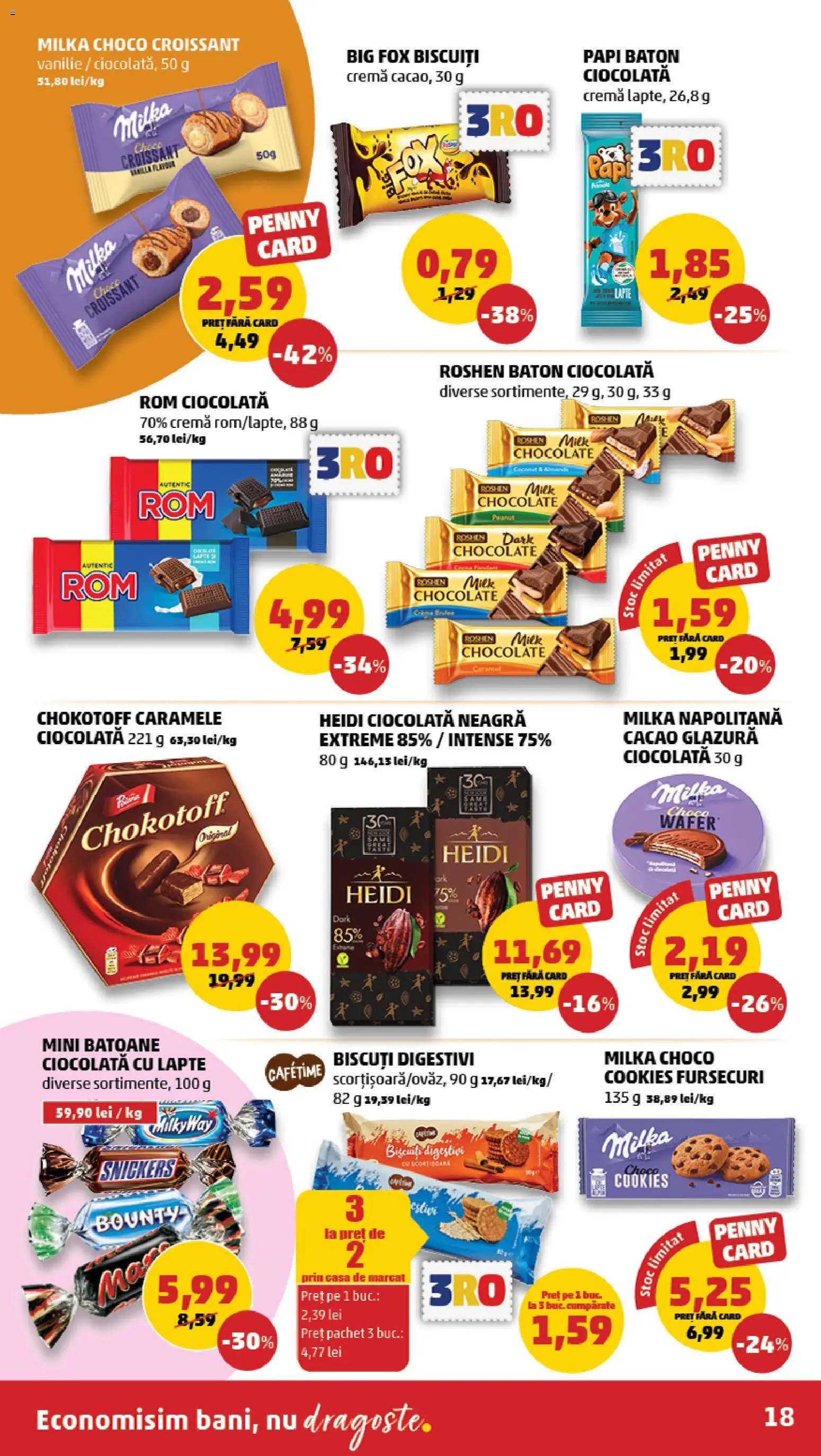 Noul catalog PENNY – valabil de la 23.09.2026 | Pagină: 18 | Produse: Cremă, Heidi, Rom, Biscuiți