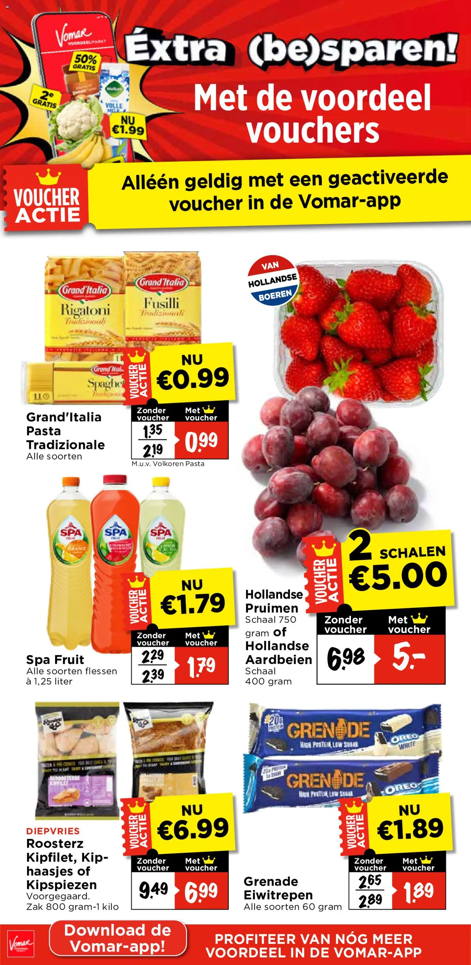 {H1} | Pagina: 8 | Producten: Aardbeien, Oreo, Pruimen, Kip