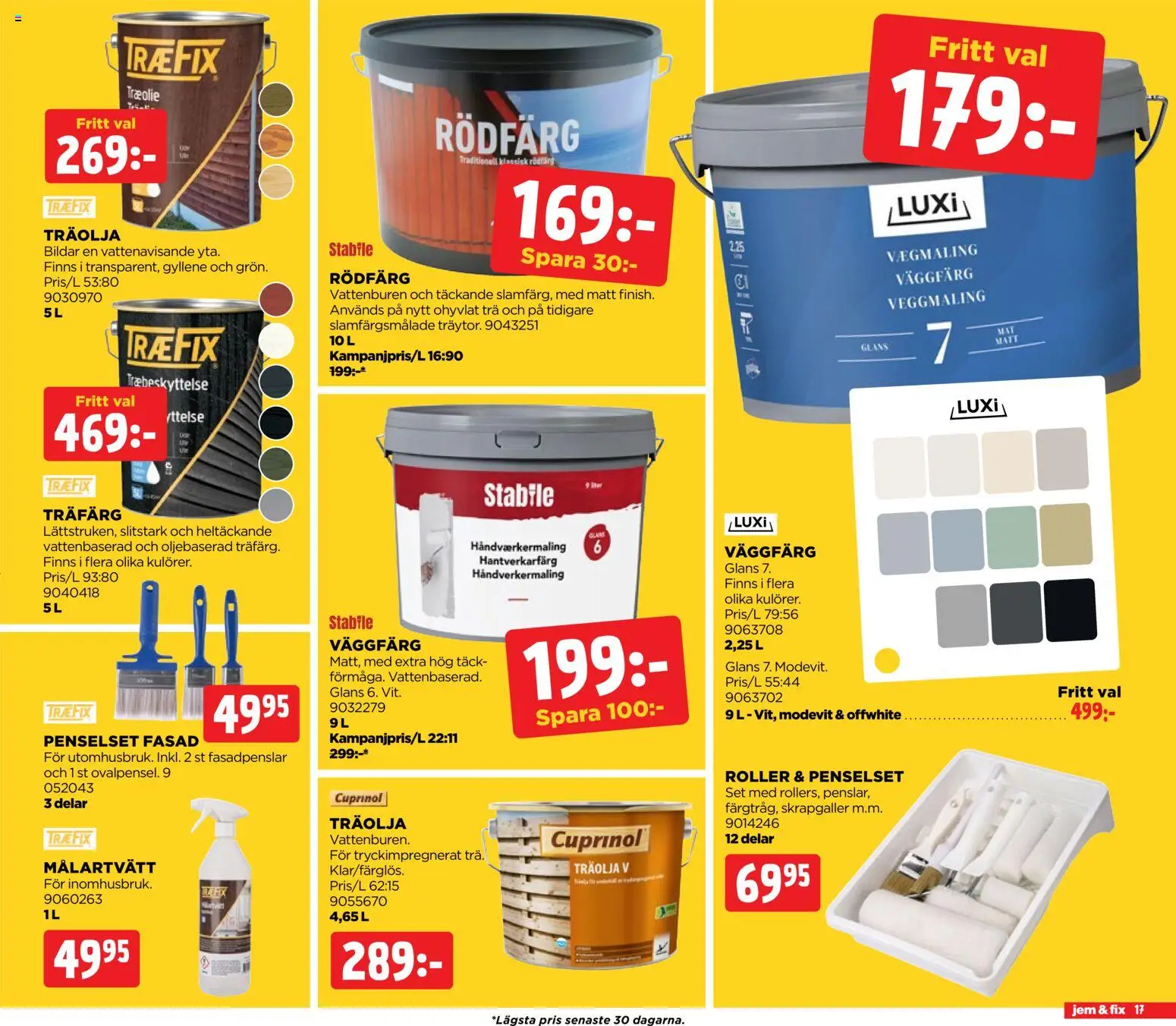 Jem & Fix reklamblad aktuell från 03/08/2026 | Sida: 17 | Produkter: Set, Roller, Träolja