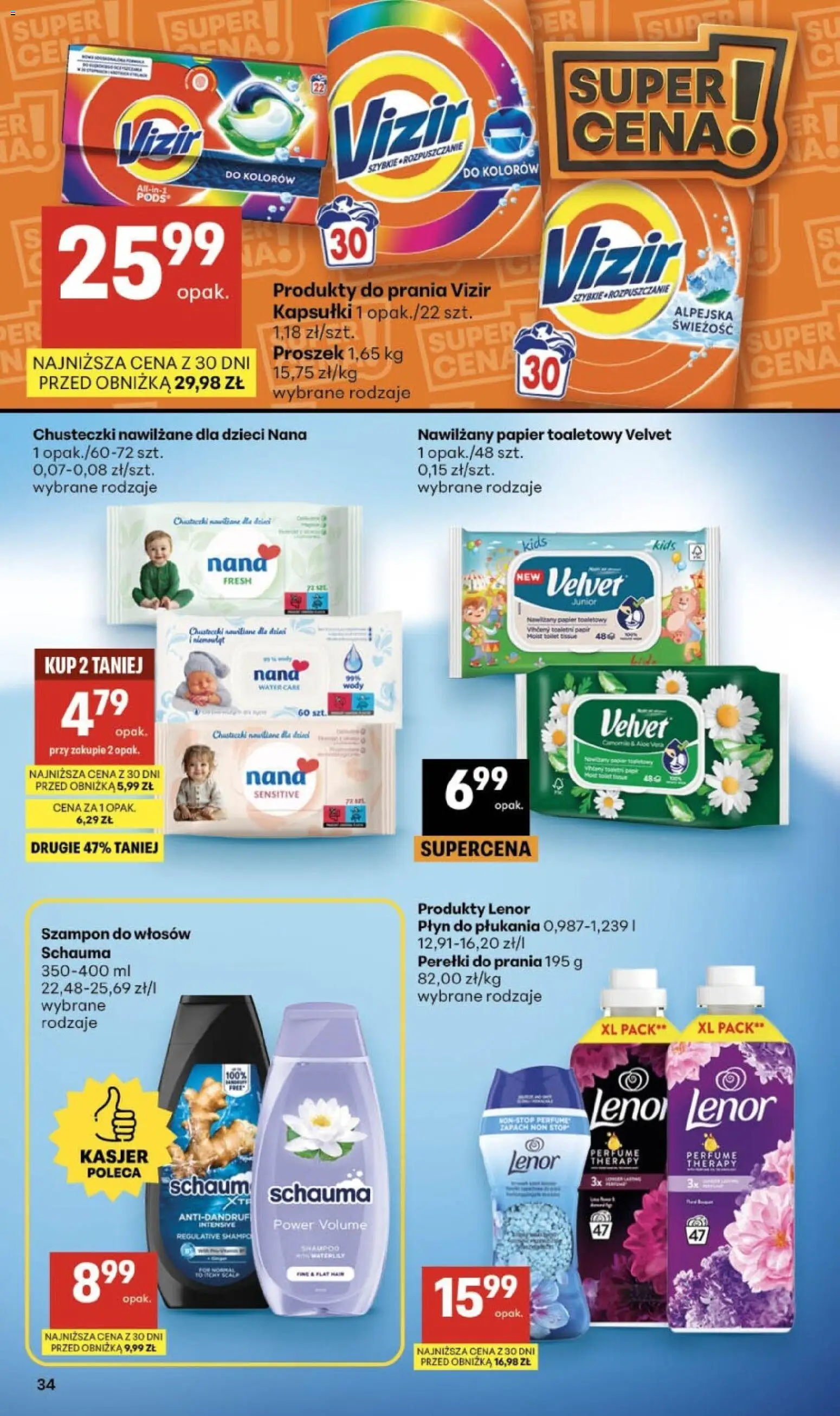 Delikatesy Centrum gazetka - Sklepy Własne od 05.11.2026 | Strona: 34 | Produkty: Kapsułki, Proszek, Papier toaletowy, Vizir