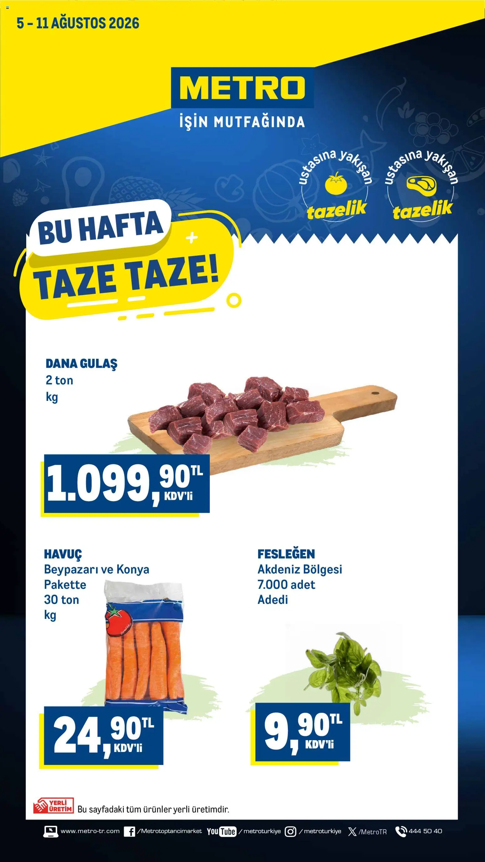 Metro Katalog - 05 Ağustos 2026 tarihinden itibaren geçerlidir | Sayfa: 1 | Ürünler: Fesleğen, Havuç