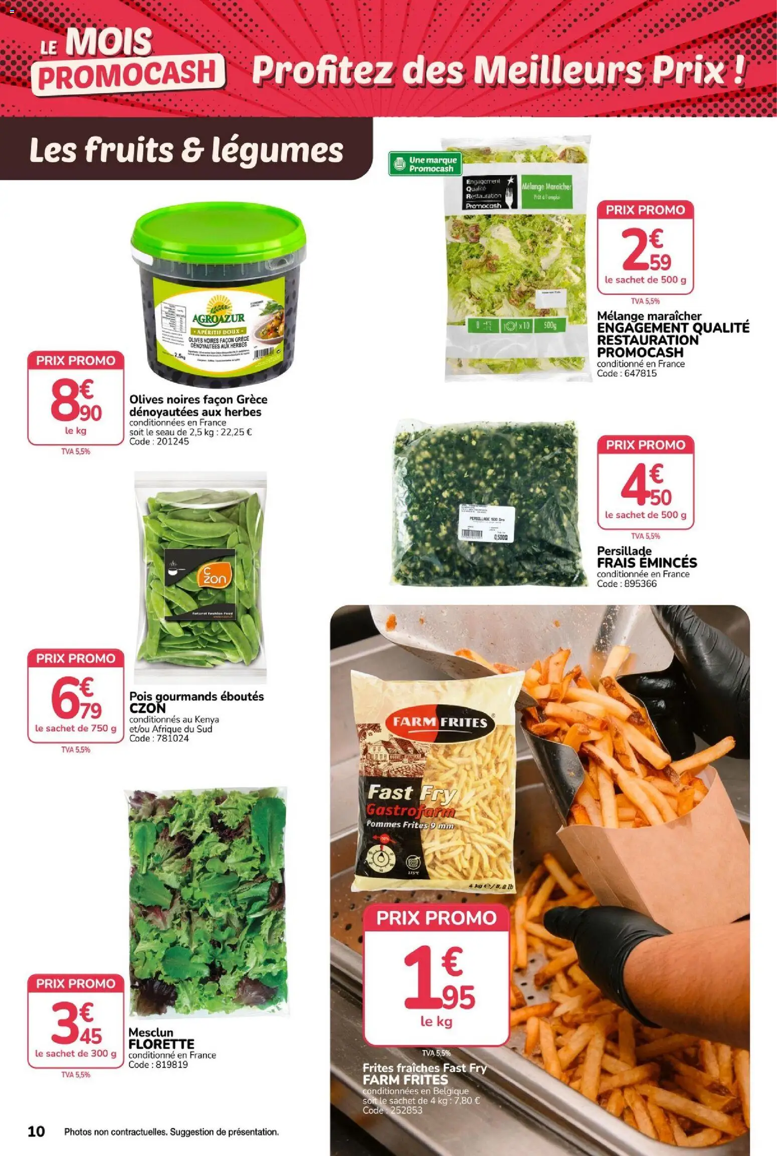 {H1} | Page: 10 | Produits: Apéritif, Fruits, Pois, Pommes