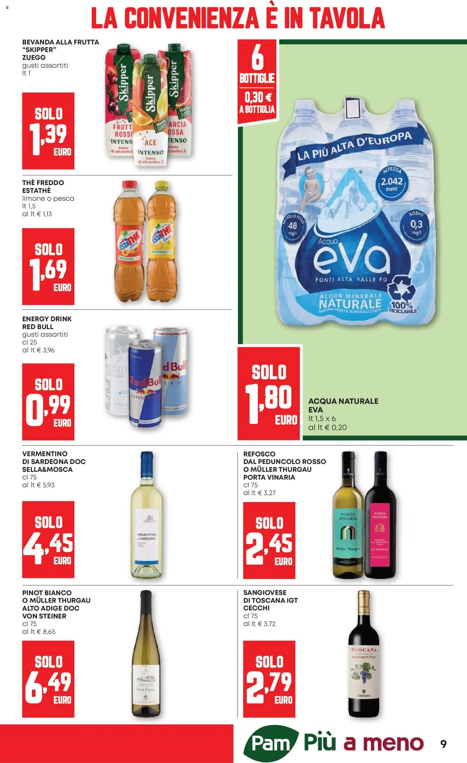 Volantino PAM del 04.06.2026 | Pagina: 9 | Prodotti: Frutta, Limone, The, Acqua naturale