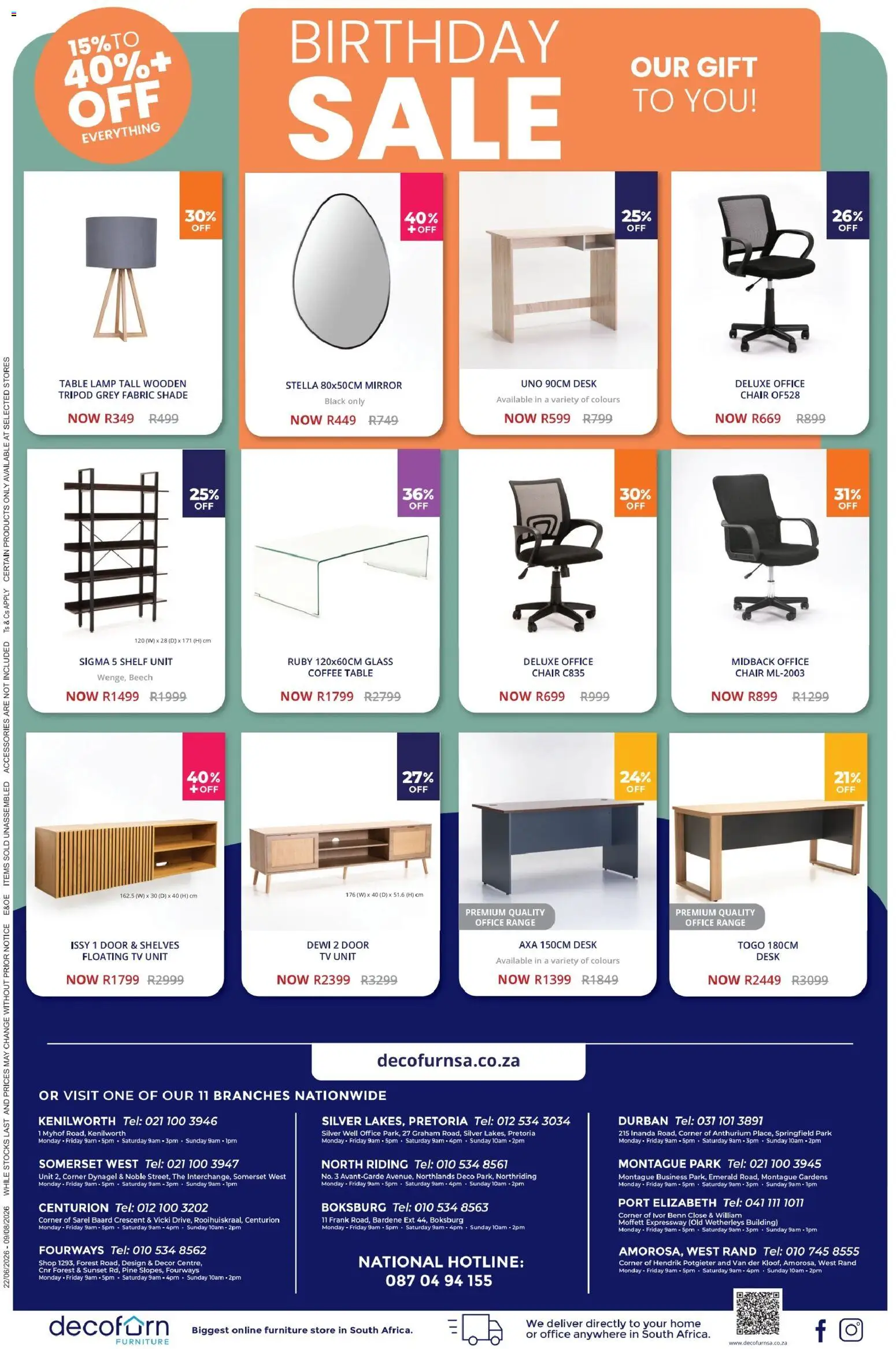 New Decofurn catalogue – valid from 22/06/2026 | Page: 4 | Products: TV, Shelf, Mirror, Lamp