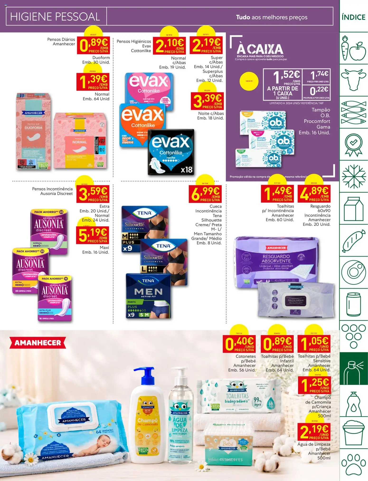 Recheio folheto │ válido de 18/08/2026 | Página: 33 | Produtos: Agua, Pensos higiénicos, Cotonetes, Caixa