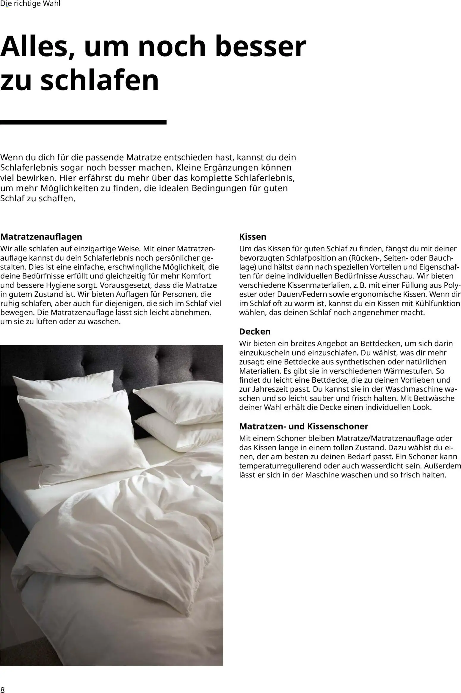 Ikea Prospekt Schlafkomfort – gültig ab 16.09.2026 | Seite: 8 | Produkte: Kissen, Bettwäsche, Bettdecke, Waschmaschine