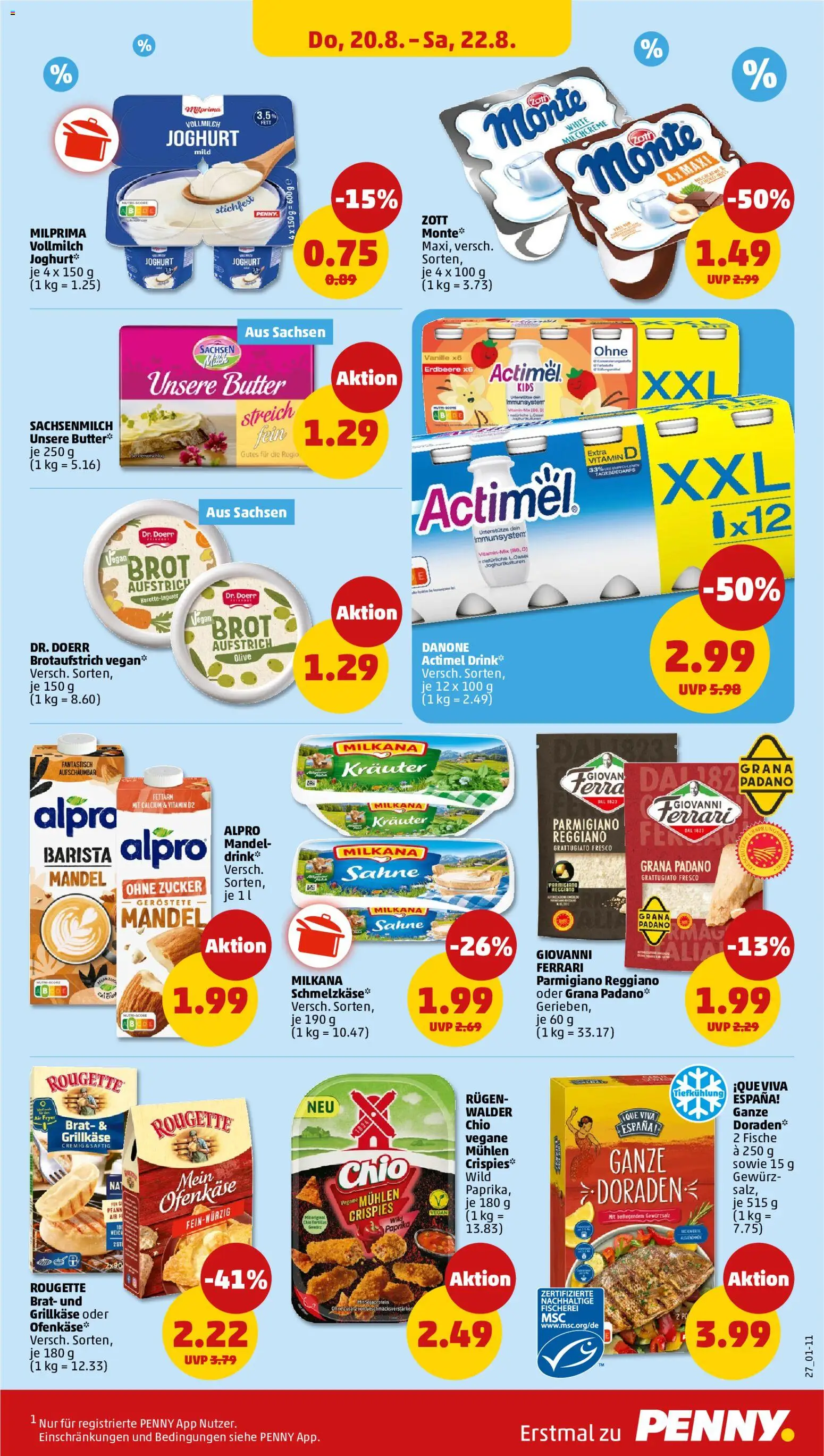 Penny Prospekt – gültig ab 17.08.2026 | Seite: 35 | Produkte: Butter, Joghurt, Gewürzsalz, Milkana