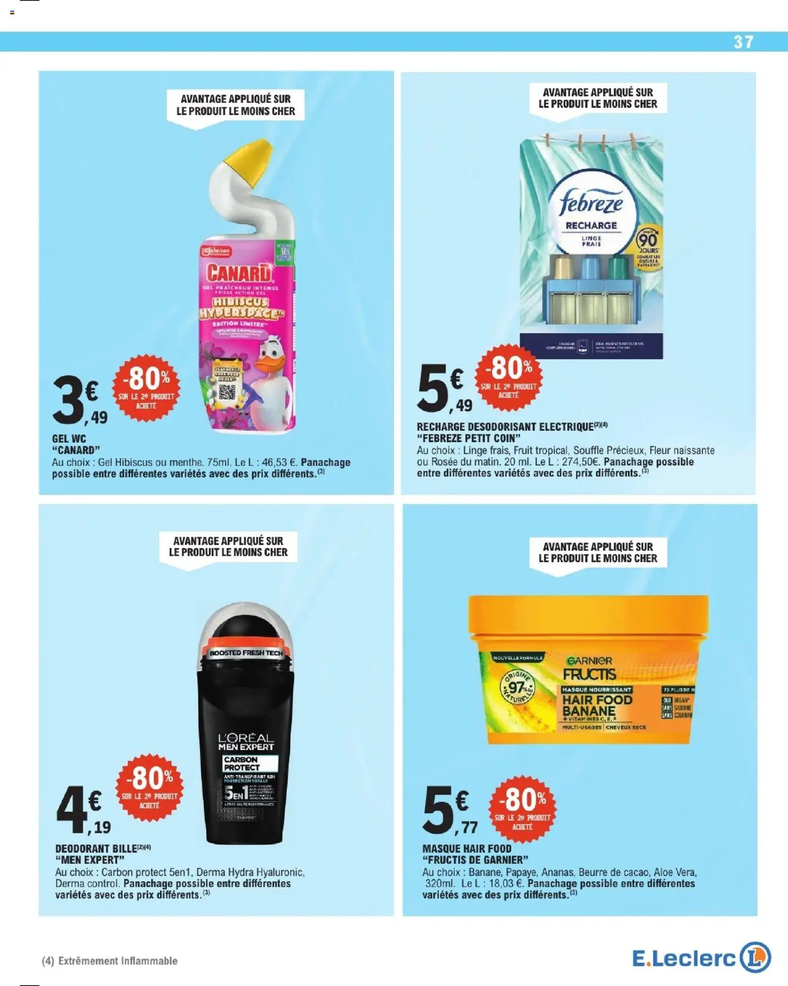 {H1} | Page: 37 | Produits: Masque, Déodorant, Banane, Beurre