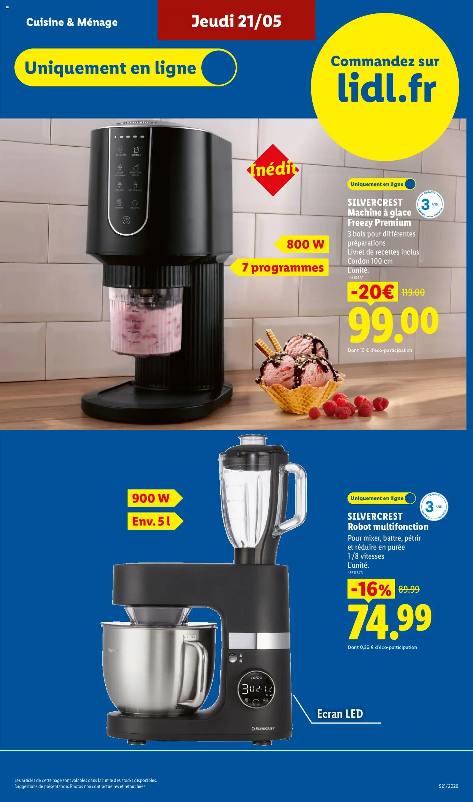 {H1} | Page: 11 | Produits: Machine à glace, Robot
