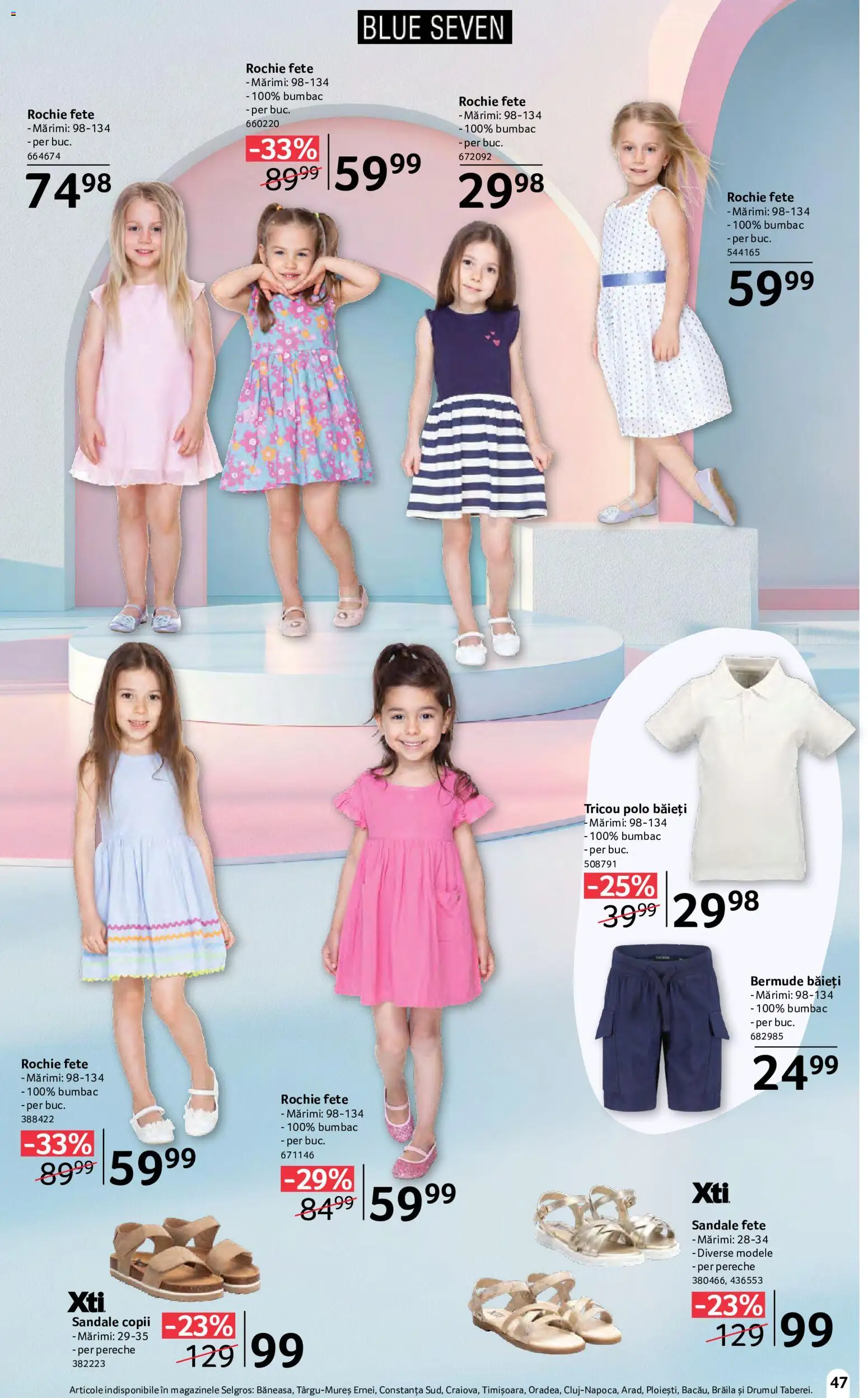Noul catalog Selgros – valabil de la 15.05.2026 | Pagină: 47 | Produse: Rochie, Tricou, Sandale