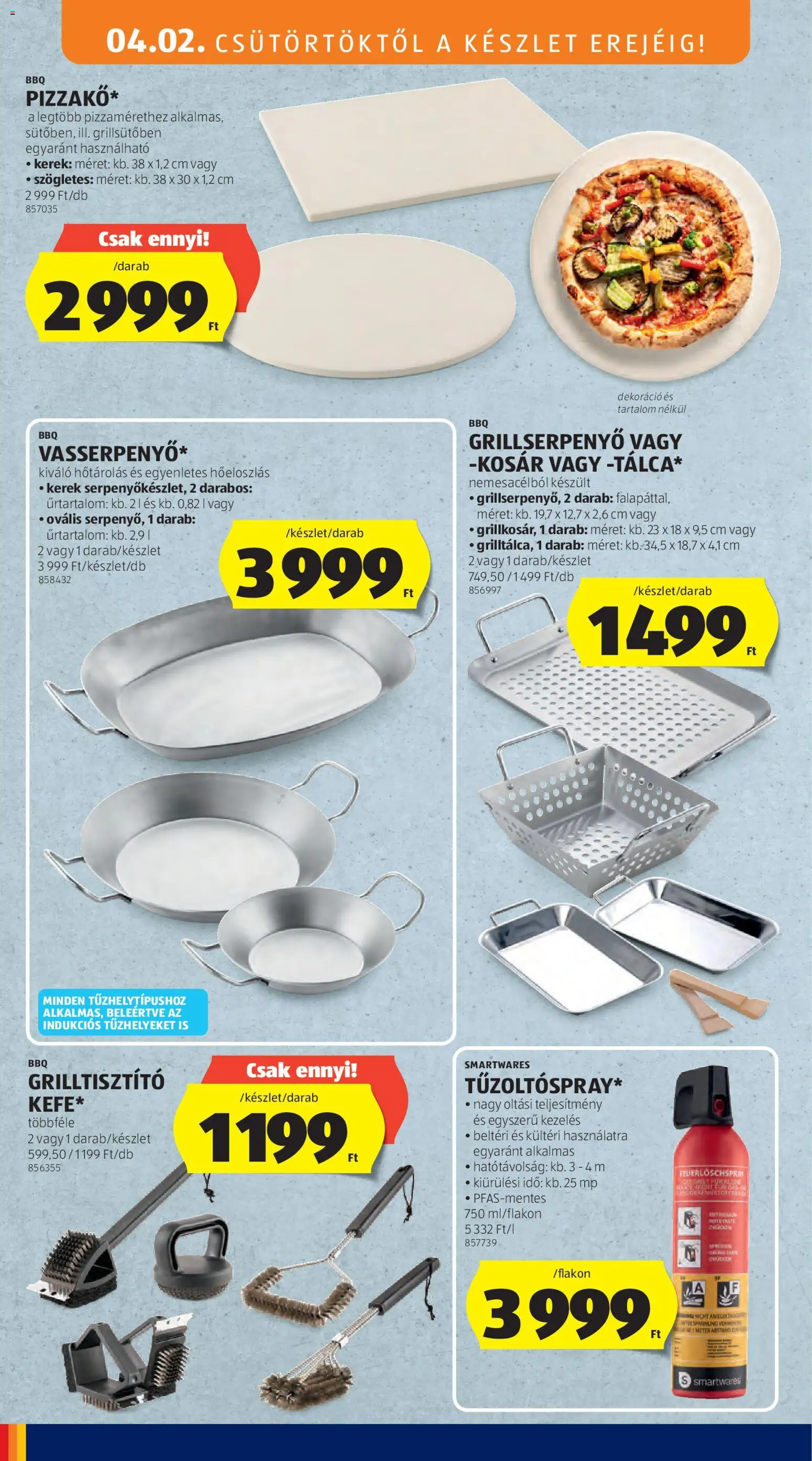Aldi akciós ujság - amely érvényes a következő dátumtól: 2026.04.02. | Oldal: 22 | Termékek: Grill, Kosár, Pizza, Dekoráció