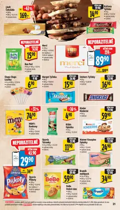 Náhled letáku Snickers Tyčinky, Snickers Tyčinky, • 50 g, • 100 g = 33,80 Kč od 23.09.2026 | Strana: 31
