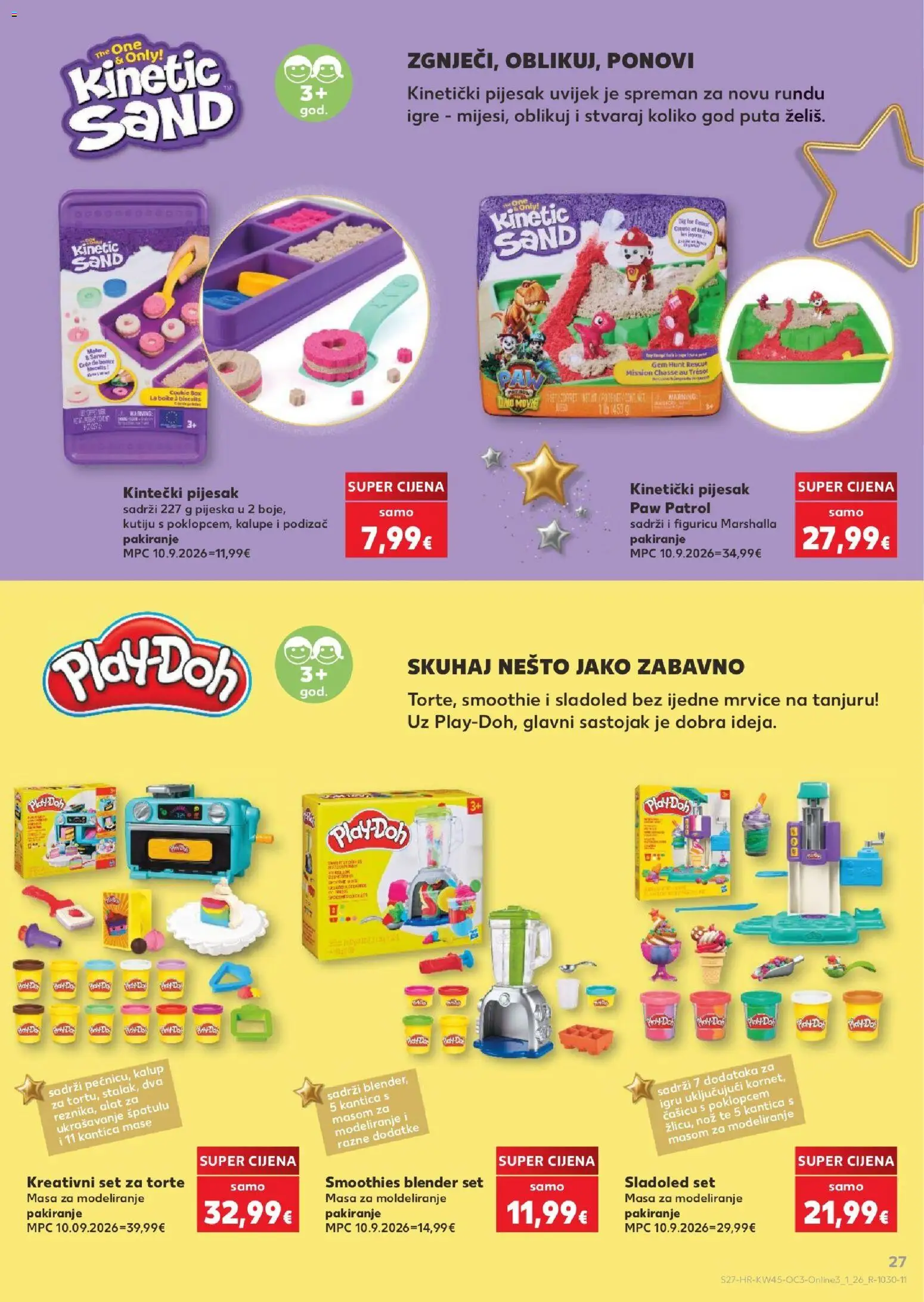 Kaufland HR akciós ujság - amely érvényes a következő dátumtól: 2026.11.02. | Oldal: 27 | Termékek: Dino, Paw Patrol, Smoothie