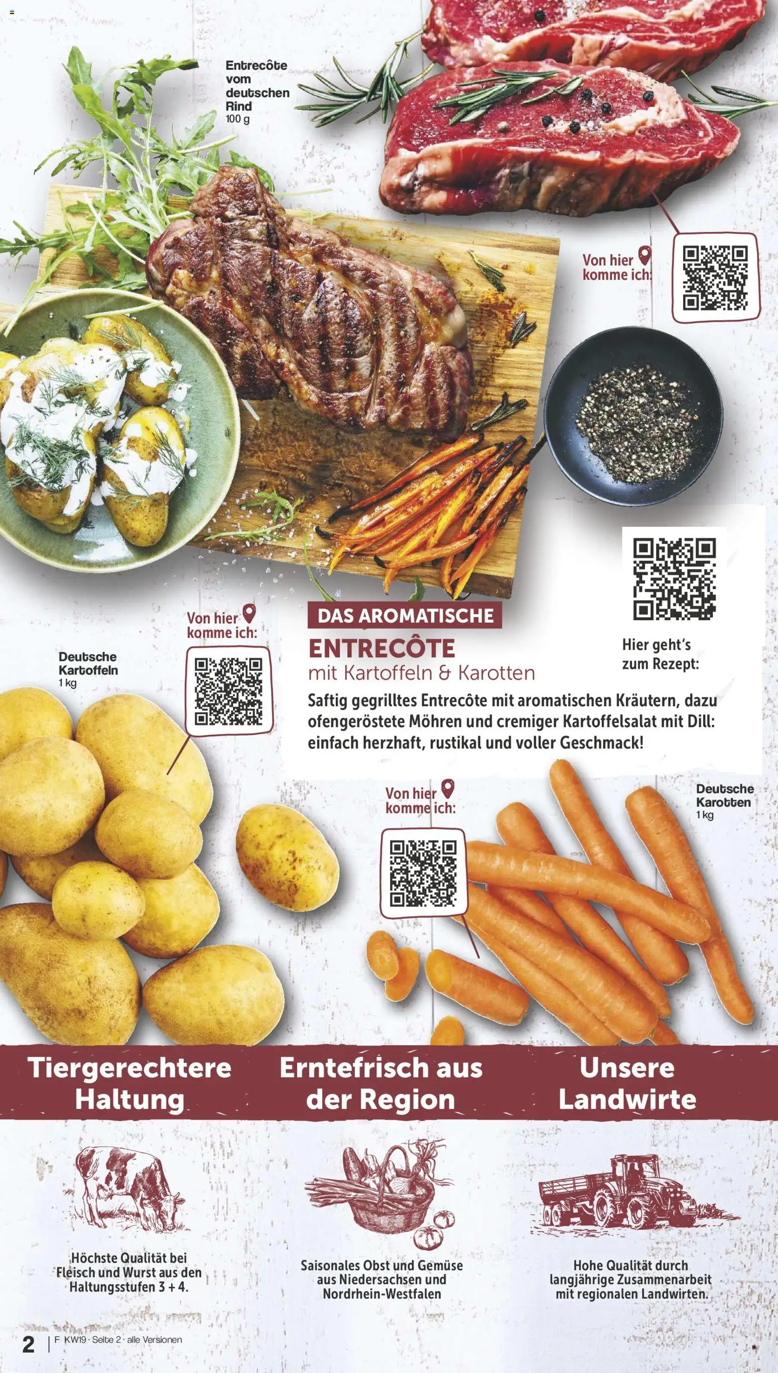 Famila Nordwest Sonderangebote – gültig ab 03.05.2026 | Seite: 2 | Produkte: Entrecote, Obst, Wurst, Fleisch