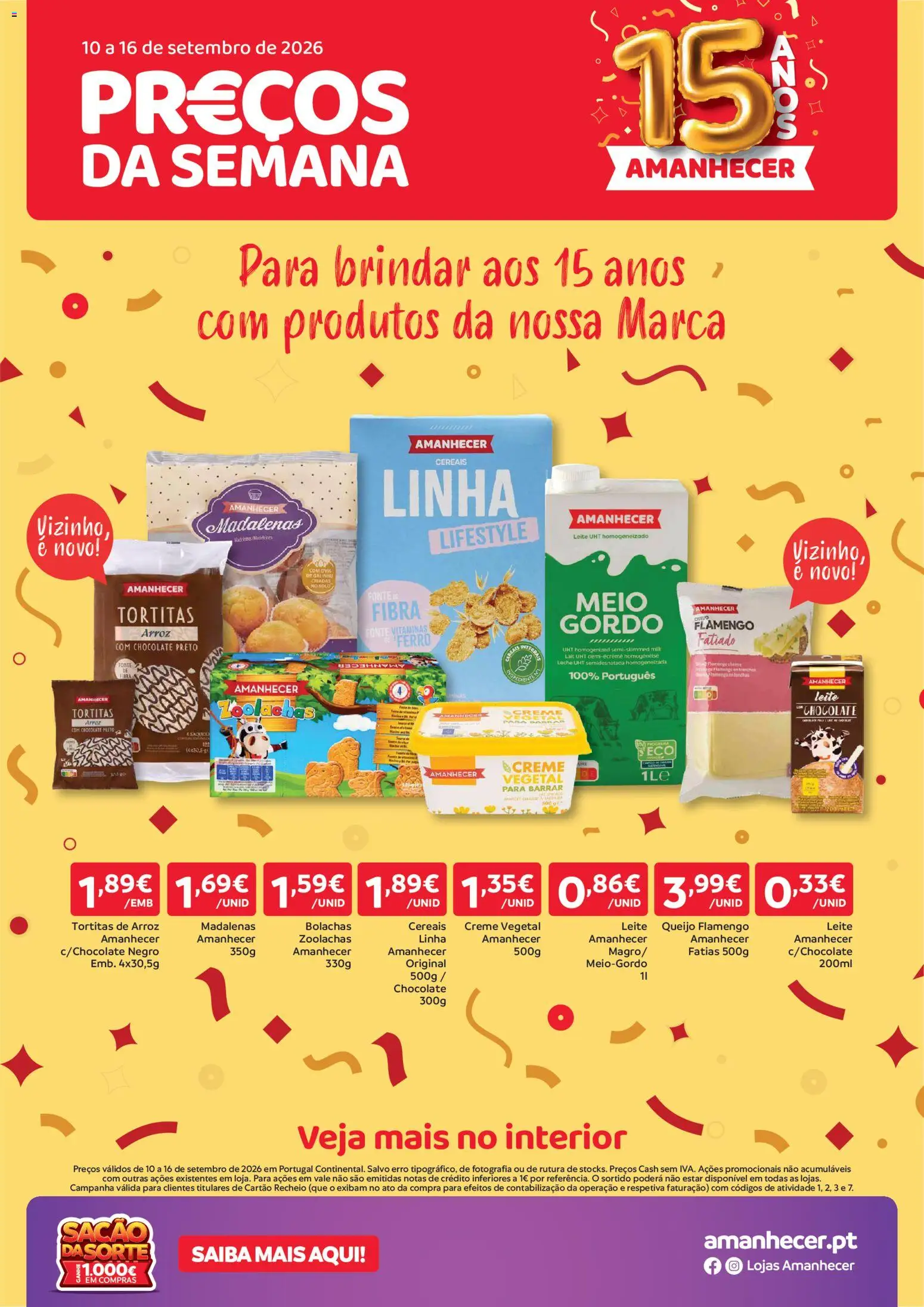 Amanhecer folheto │ válido de 10/09/2026 | Página: 1 | Produtos: Ferro, Bolachas, Leite, Cereais