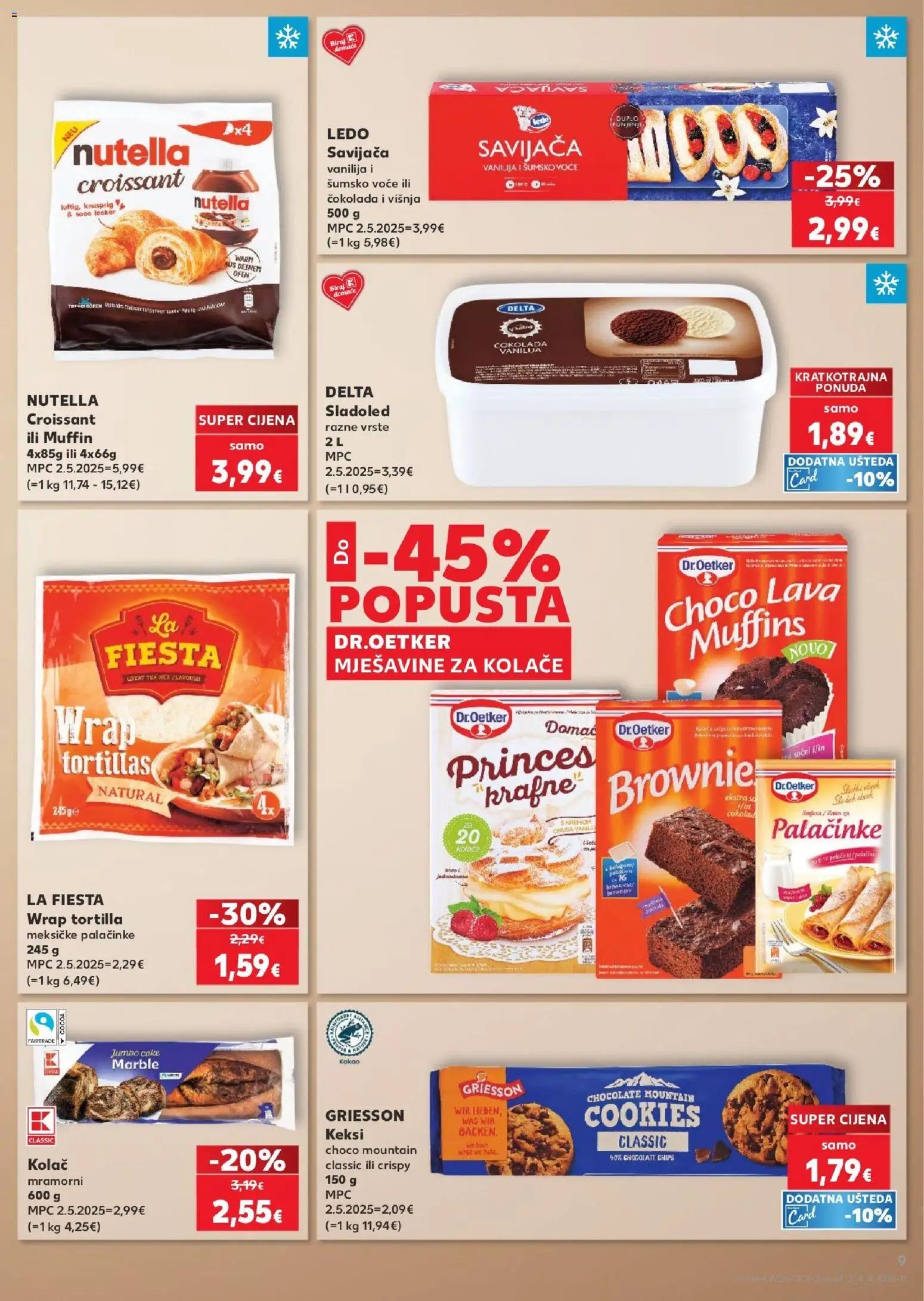 Kaufland katalog | vrijedi od 23.09.2026 | Stranica: 9 | Proizvodi: Šumsko voće, Nutella, Keksi, Sladoled