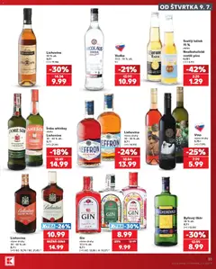 Kaufland leták platný od 09.07.2026 | Strana: 51 | Produkty: Becherovka, Pivo, Vodka, Whisky