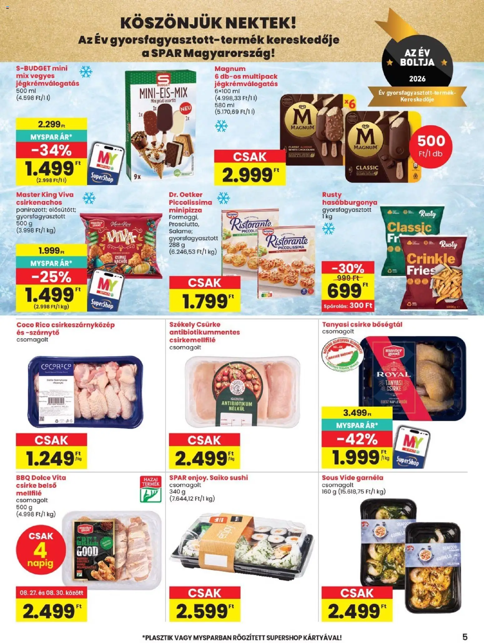 Spar akciós ujság - amely érvényes a következő dátumtól: 2026.08.27. | Oldal: 5