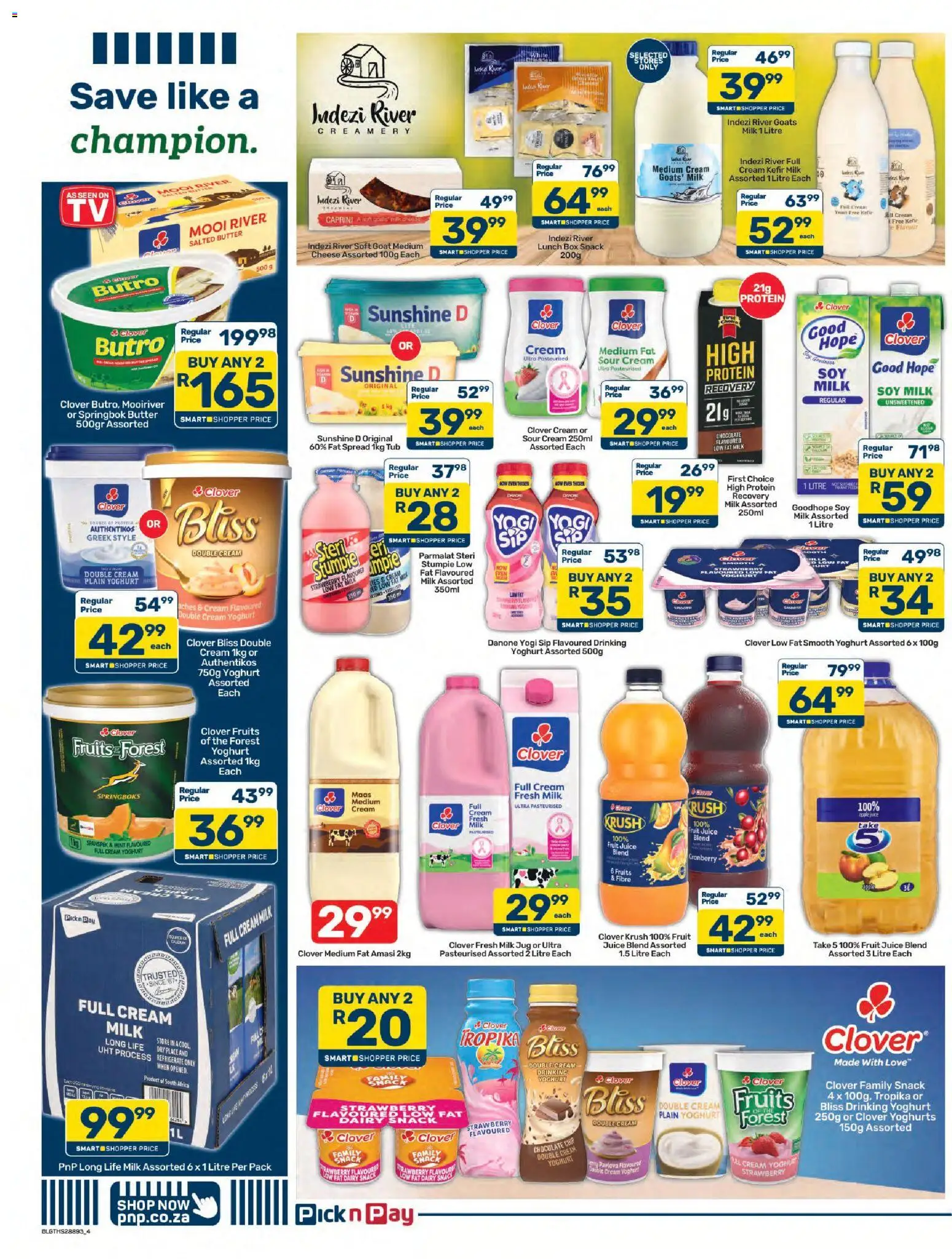 New Pick n Pay catalogue – valid from 07/10/2026 | Page: 4 | Products: Spread, Protein, Sour cream, Cream