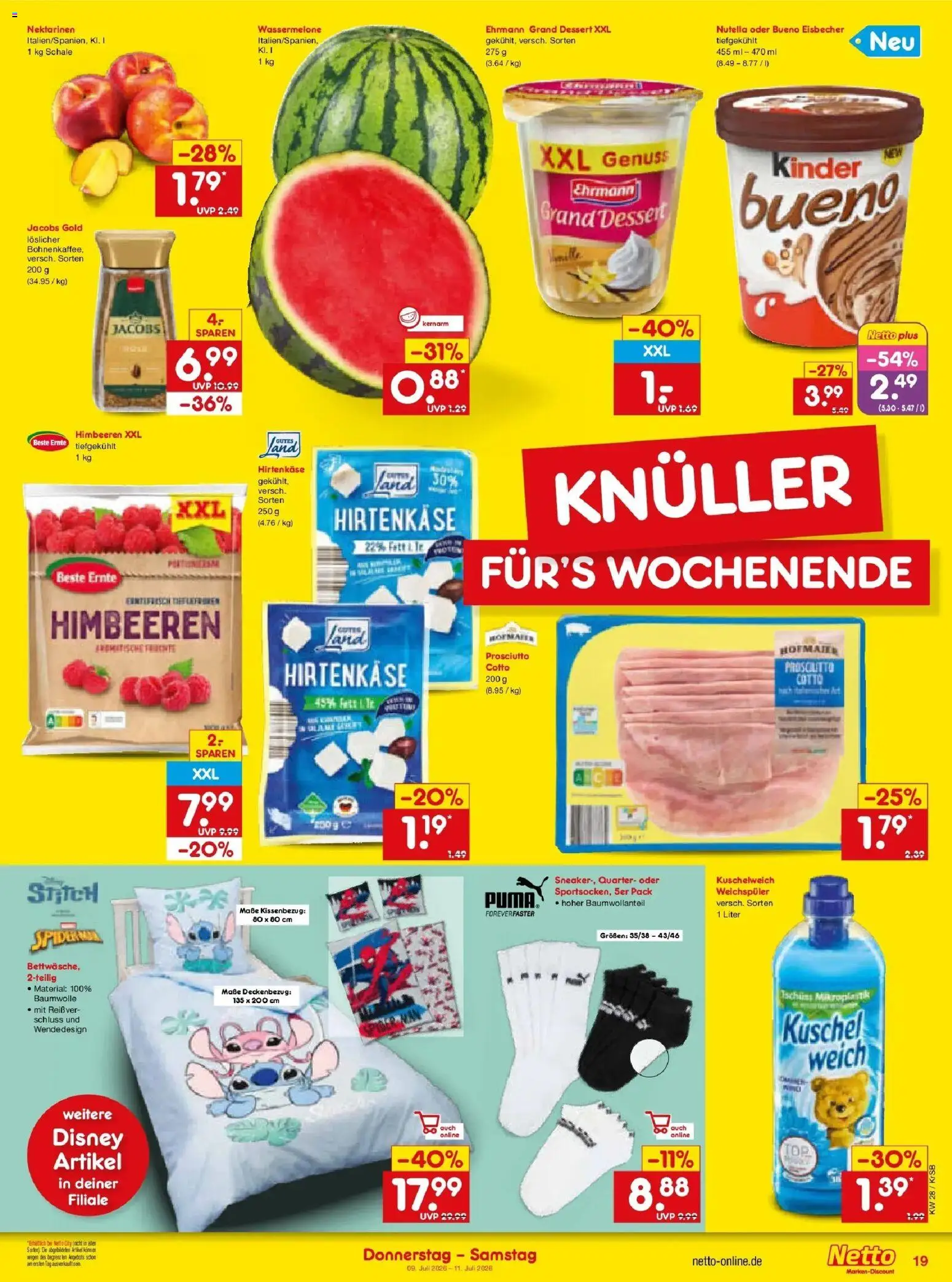 Netto Marken-Discount - Netto: Wochenangebote – gültig ab 05.07.2026 | Seite: 35 | Produkte: Himbeeren, Ehrmann grand dessert, Nutella, Weichspüler