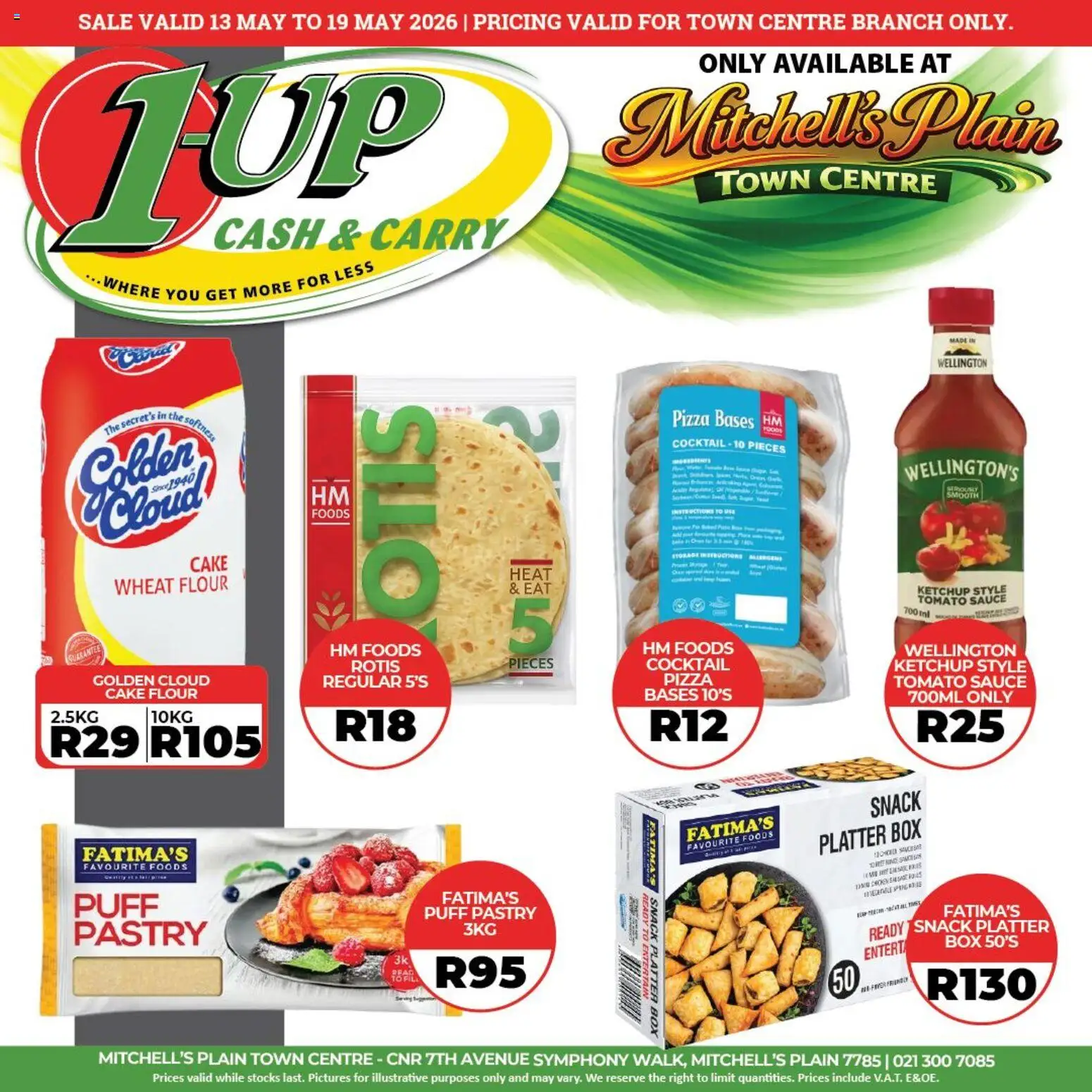 New 1UP Cash & Carry catalogue – valid from 13.05.2026 | Page: 5 | Products: Cake, Box, Pizza, Sauce