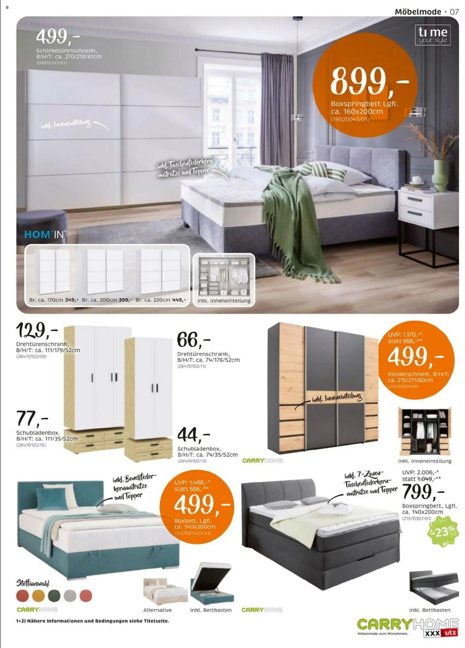 XXXLutz Carry Home gültig ab 08.09.2026 | Seite: 7 | Produkte: Matratze