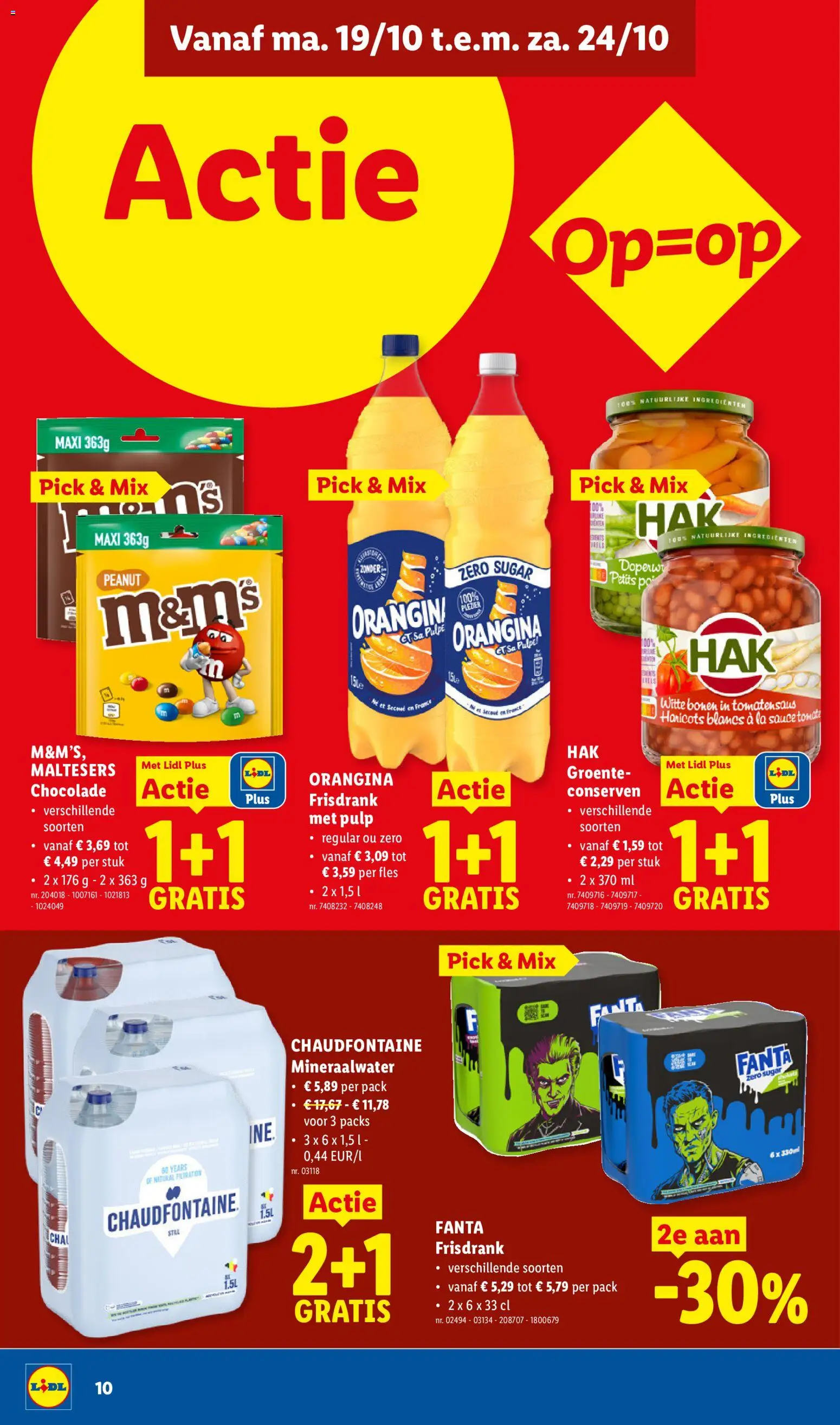 {H1} | Pagina: 10 | Producten: Bonen, Water, Ingrediënten, Chocolade