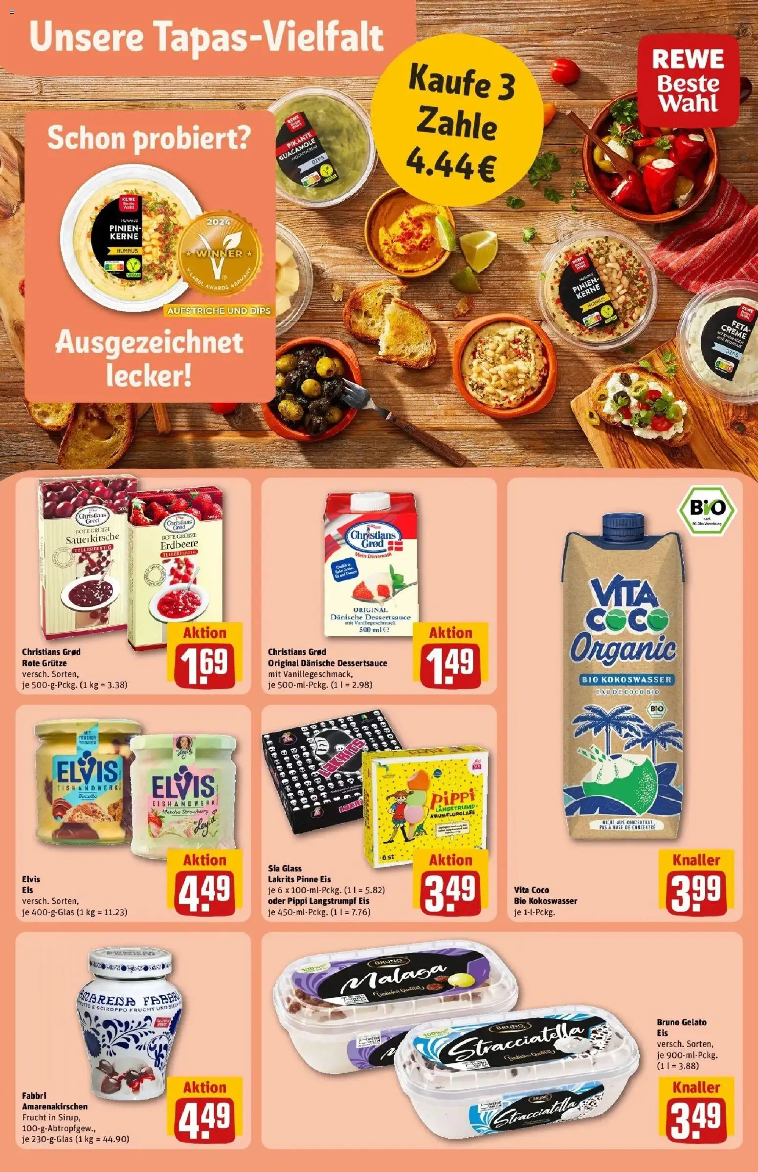 REWE Prospekt ab 10.08.2026 zum Blättern » Angebote | Seite: 19 | Produkte: Milch, Creme, Knoblauch, Hummus