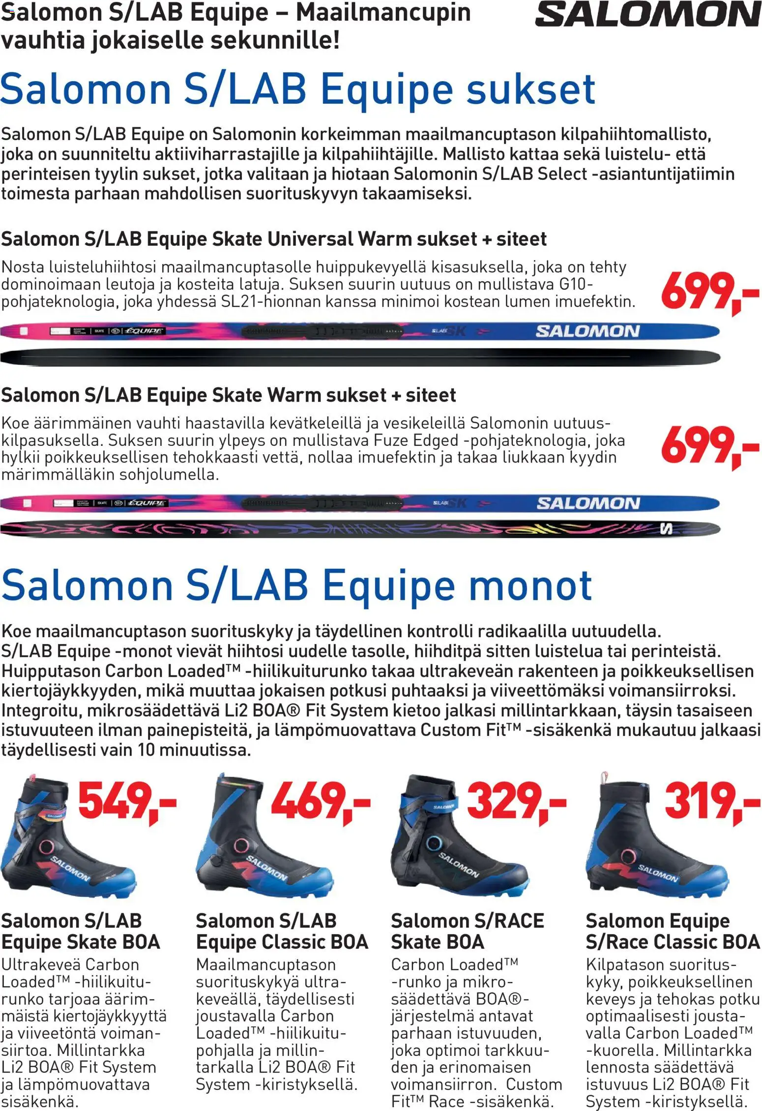 Intersport Maastohiihtokuvasto Vuokatti – voimassa 12/10/2026 alkaen | Sivu: 17 | Tuotteet: Siteet