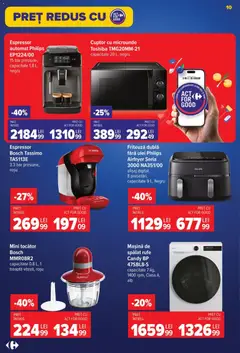 Ofertele Carrefour valabile de la 17.06.2026 | Pagină: 12 | Produse: Espressor, Cuptor Cu Microunde, Friteuză, Tocător