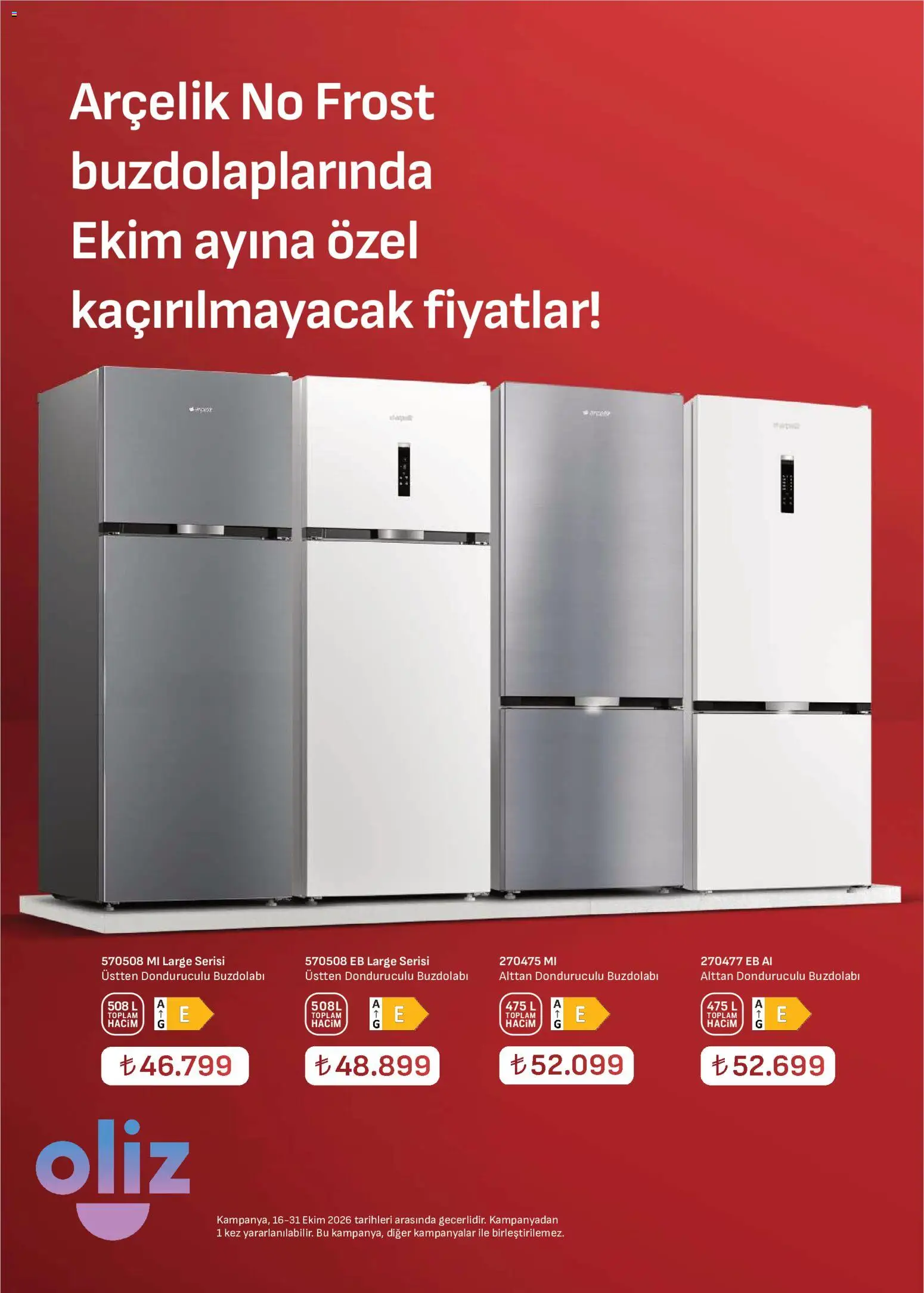 Arçelik Katalog - 16 Ekim 2026 tarihinden itibaren geçerlidir | Sayfa: 14