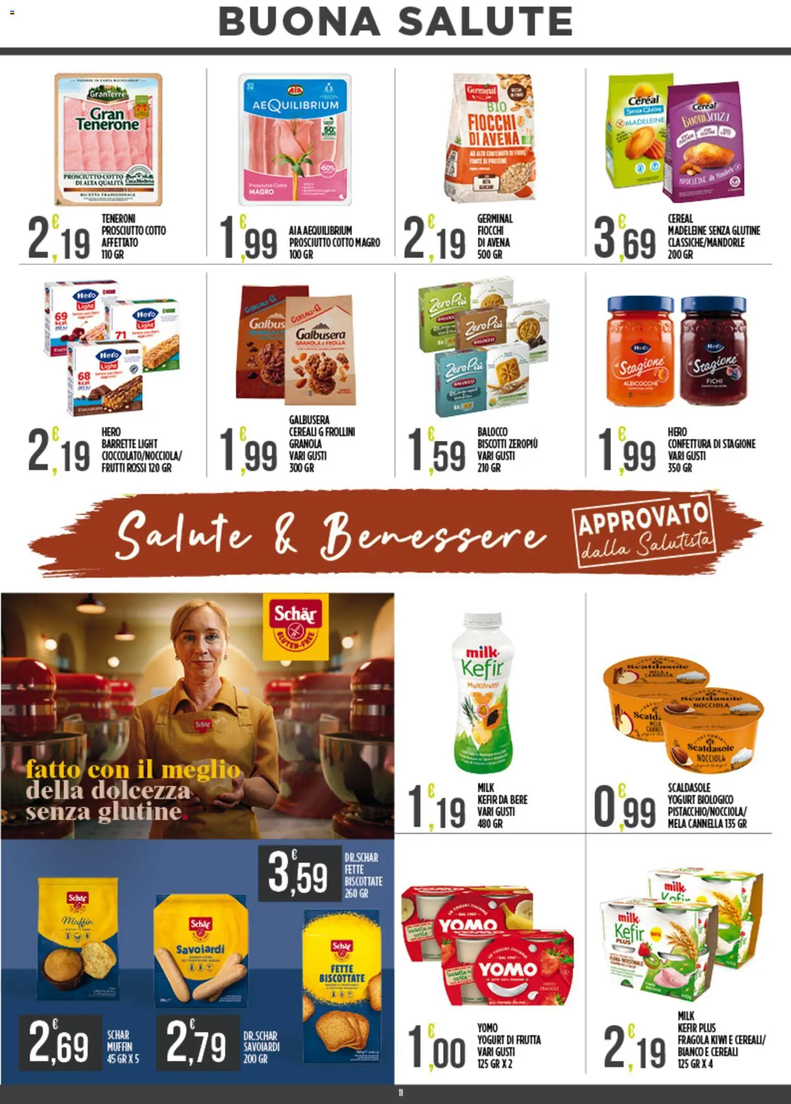 Volantino Euroesse del 18.05.2026 | Pagina: 11 | Prodotti: Prosciutto Cotto, Cereali, Prosciutto, Albicocche