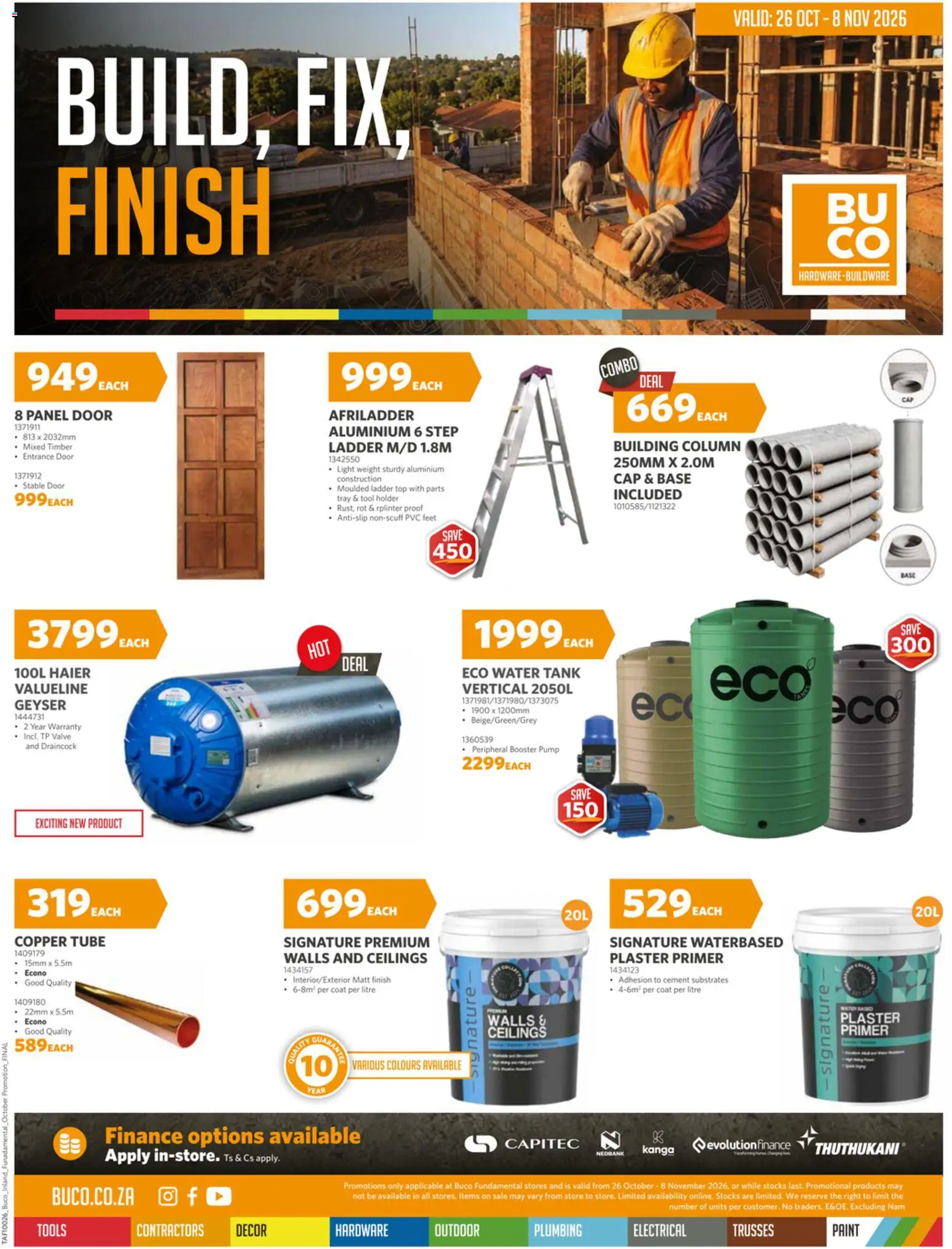 New BUCO catalogue – valid from 26/10/2026 | Page: 1