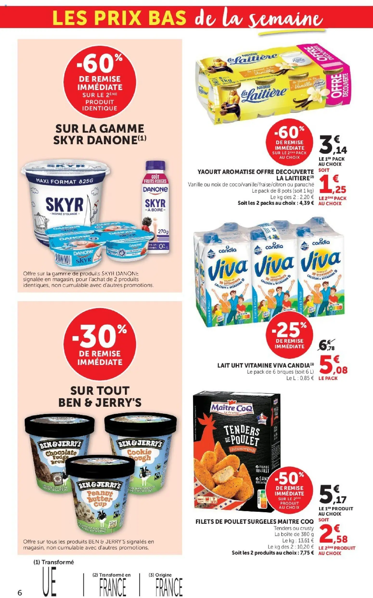 {H1} | Page: 6 | Produits: Candia, Fruits, Yaourt, Noix